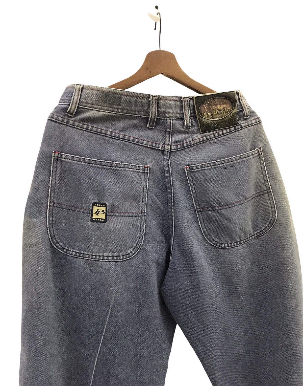 Marc Buchanan × Pelle Pelle Vintage Pelle Pelle Baggy Jeans Distressed Size US 31 - 5 Thumbnail