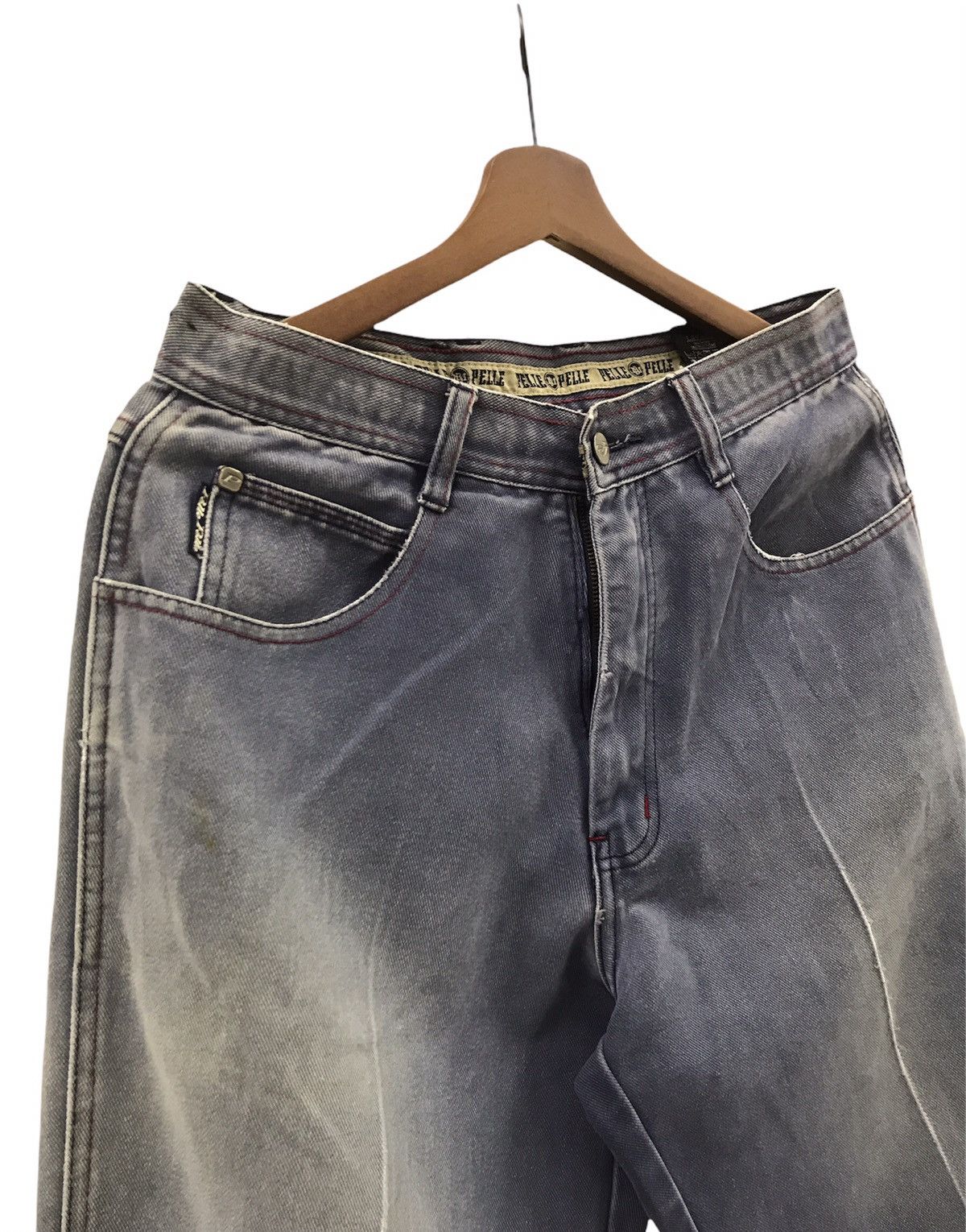 Marc Buchanan × Pelle Pelle Vintage Pelle Pelle Baggy Jeans Distressed Size US 31 - 3 Thumbnail