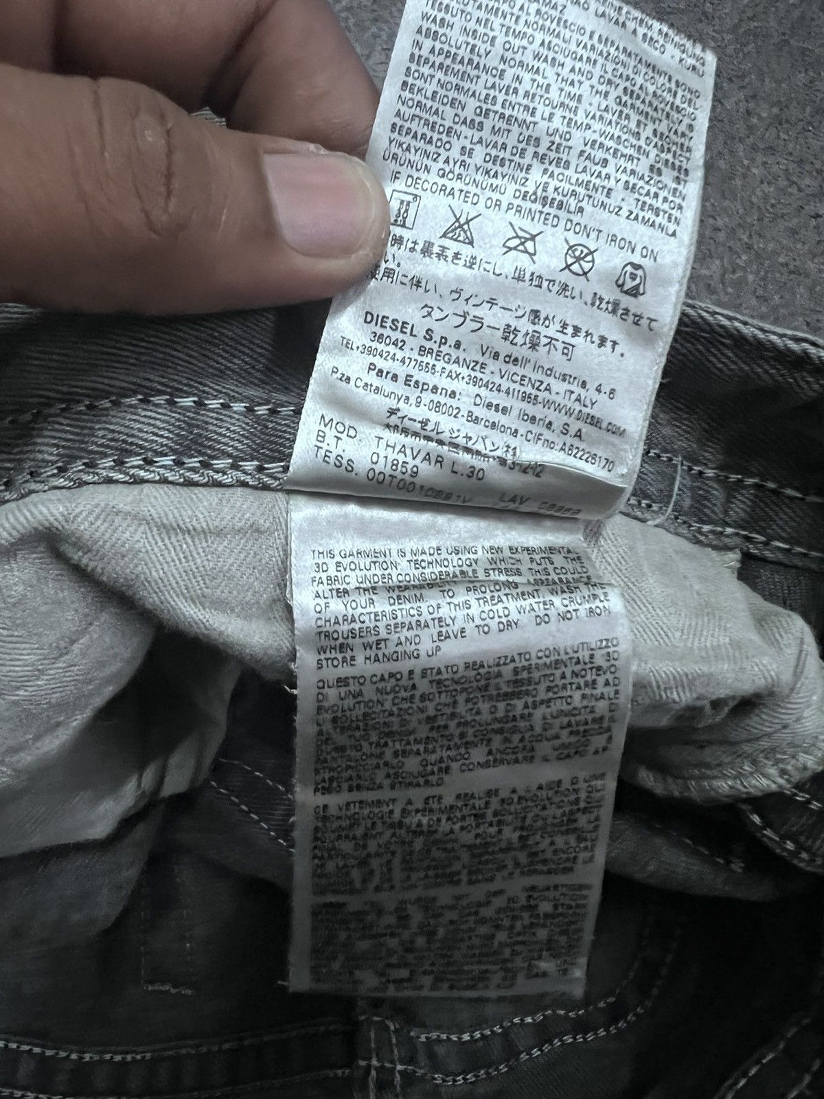Diesel THRASHED DIESEL SLIM SKINNY DENIM PANT Size US 32 / EU 48 - 9 Thumbnail