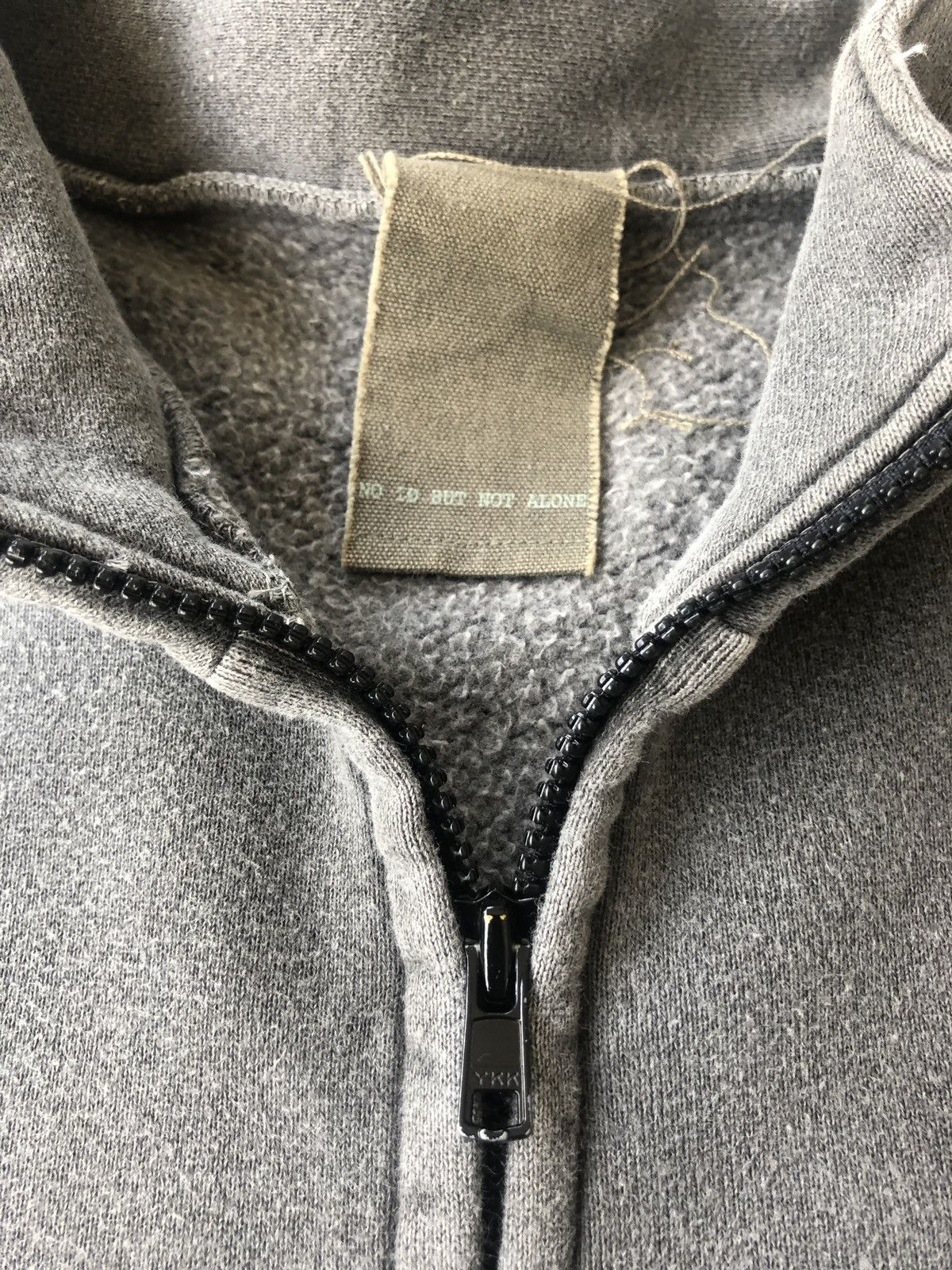 NO ID 🇯🇵 Made No ID Cozy Faded Grey Zipper Sweater Size US M / EU 48-50 / 2 - 6 Thumbnail