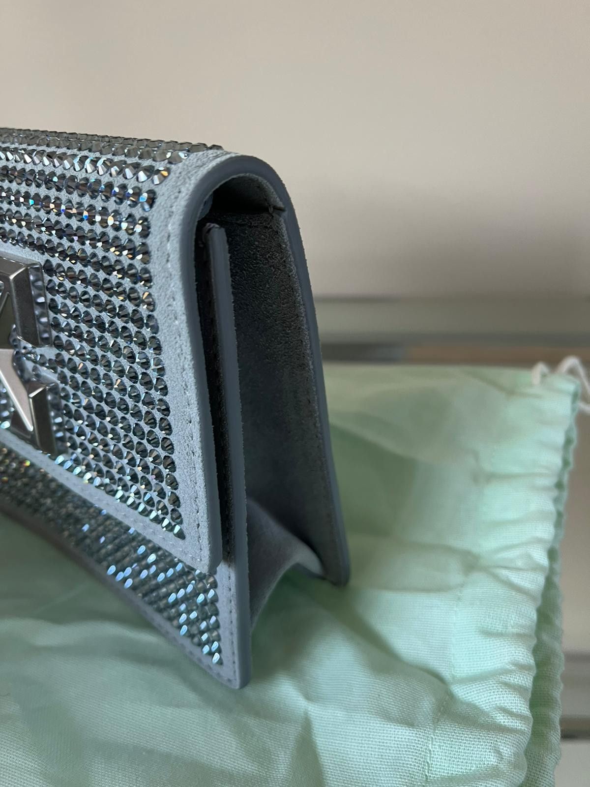Off-White Suede Studded Hand Bag in Grey Size ONE SIZE - 5 Thumbnail