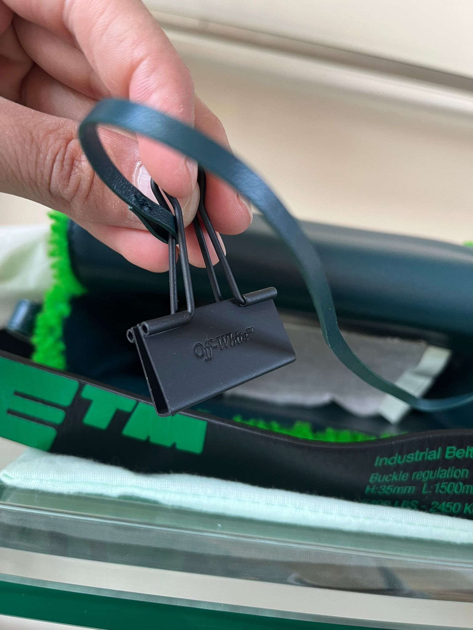 Off-White o1rshd1 Furry Cross Body Flap Bag in Green Size ONE SIZE - 10 Thumbnail