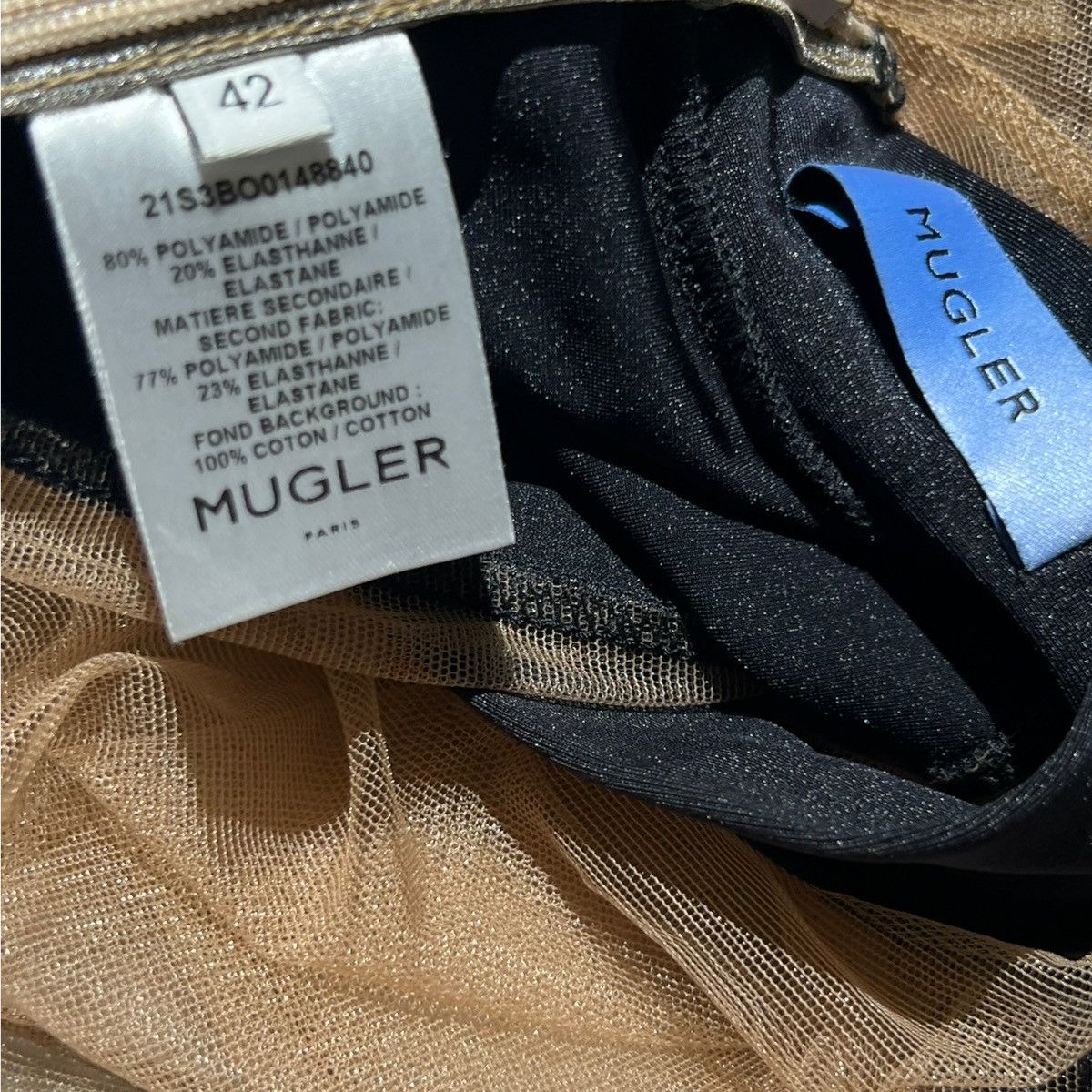 Mugler Sheer cut out body suit Size M / US 6-8 / IT 42-44 - 3 Thumbnail