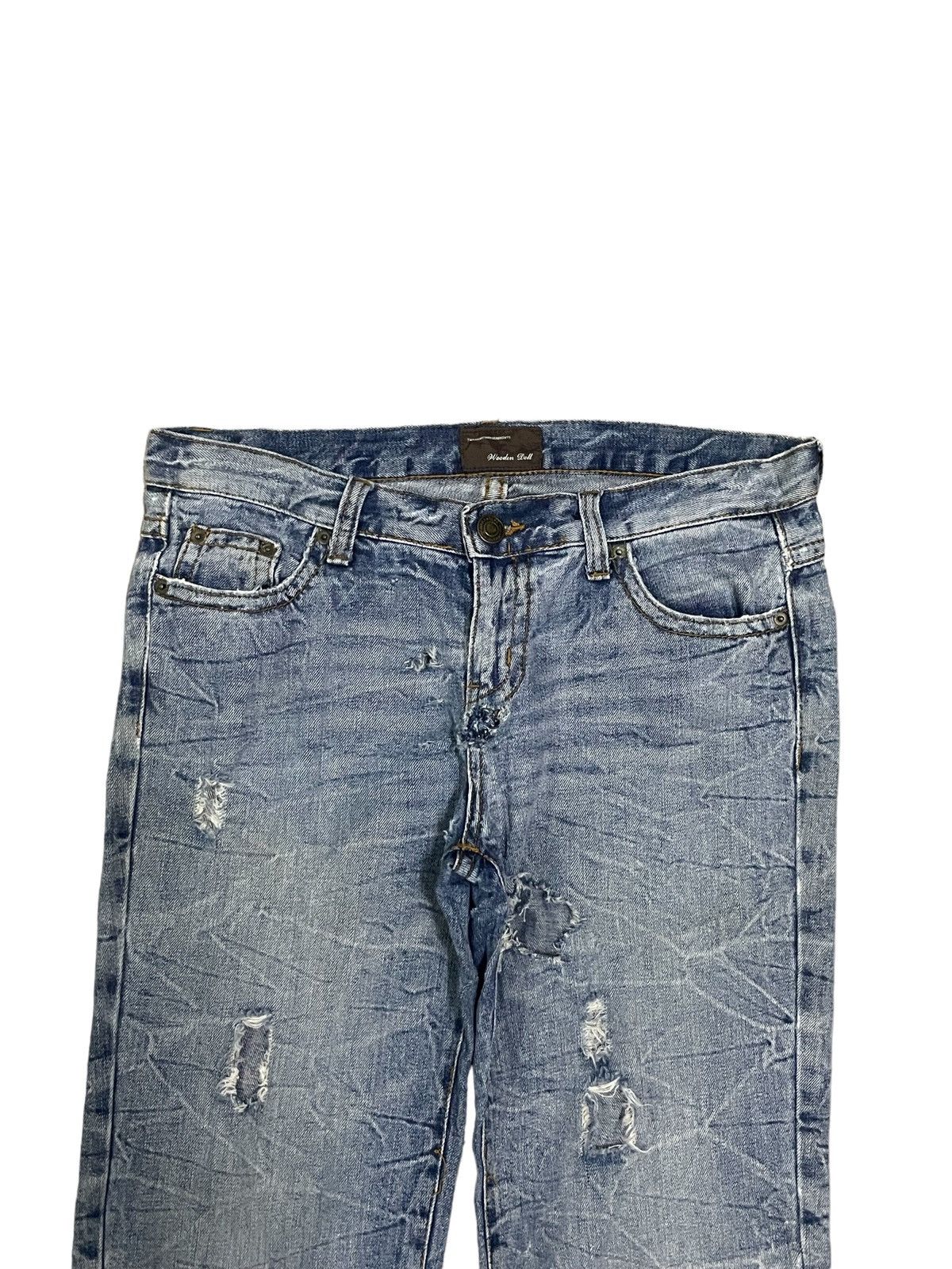 Japanese Brand Vintage Japanese Streetstyle Ripped Destroyed Punk Jeans Size US 33 - 4 Thumbnail
