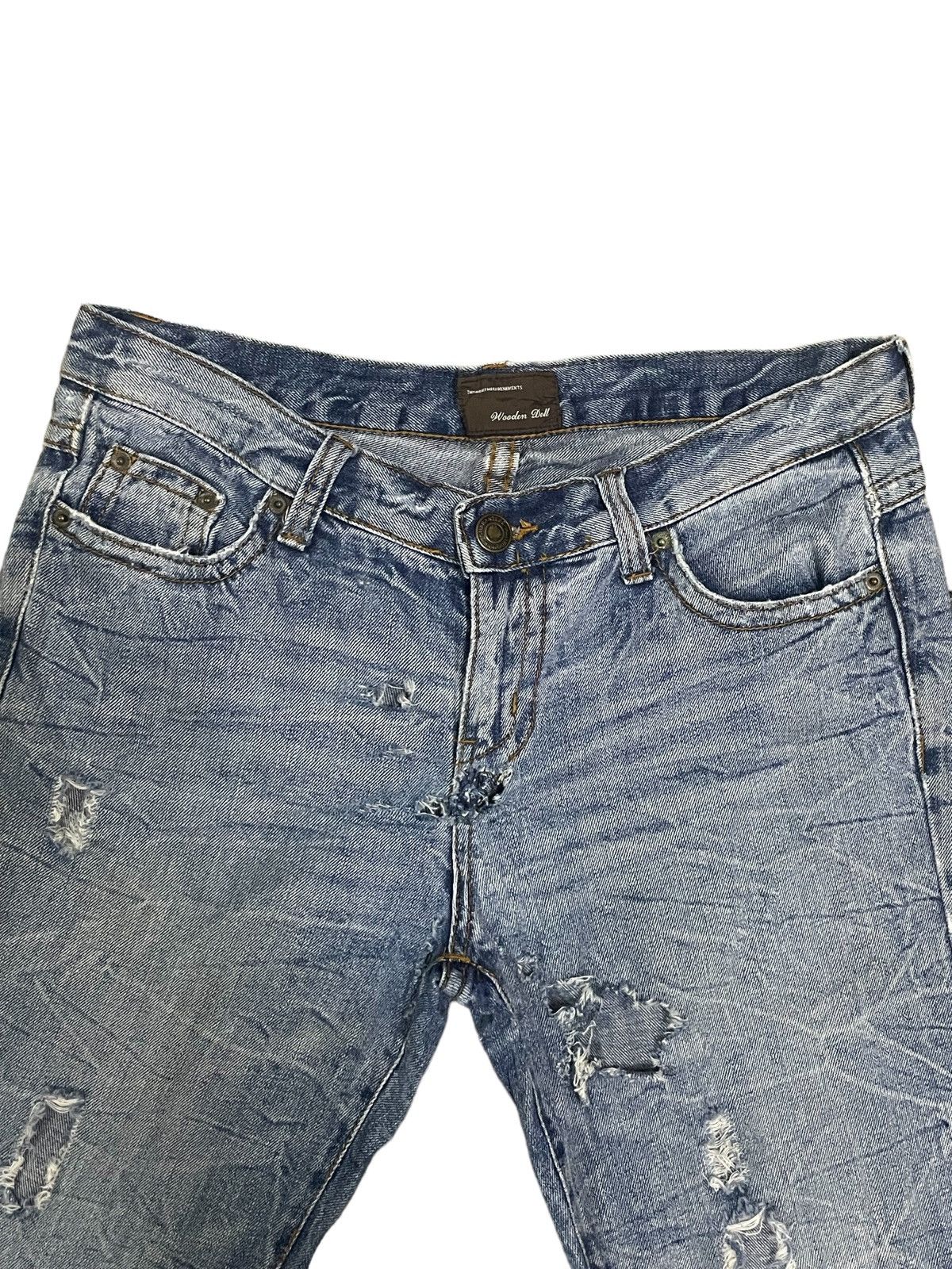 Japanese Brand Vintage Japanese Streetstyle Ripped Destroyed Punk Jeans Size US 33 - 3 Thumbnail