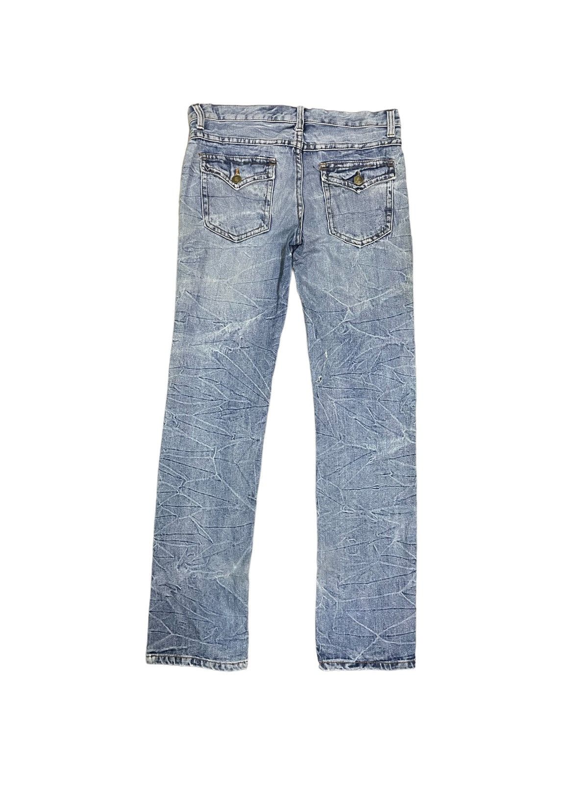 Japanese Brand Vintage Japanese Streetstyle Ripped Destroyed Punk Jeans Size US 33 - 2 Thumbnail