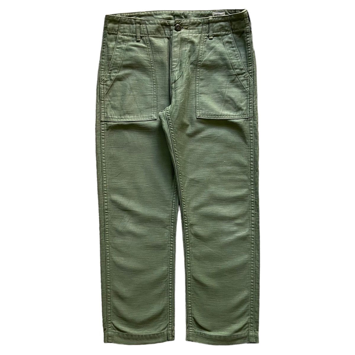 image of Mister Freedom x Orslow OG Us Army Fatigue Pants in Olive Green, Men's (Size 28)