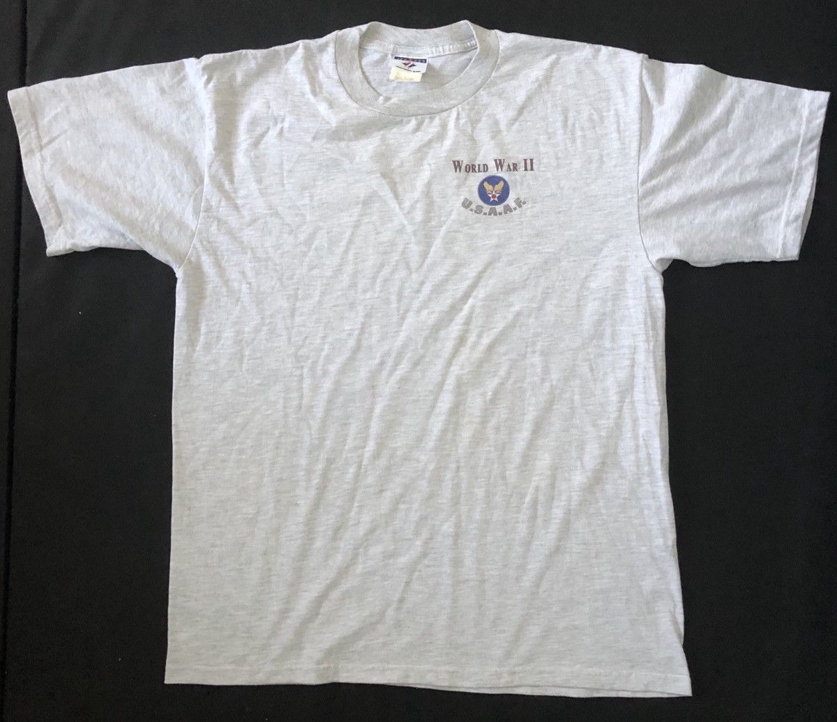 Vintage Vintage 90s AIR FORCE T-Shirt Size US L / EU 52-54 / 3 - 3 Thumbnail