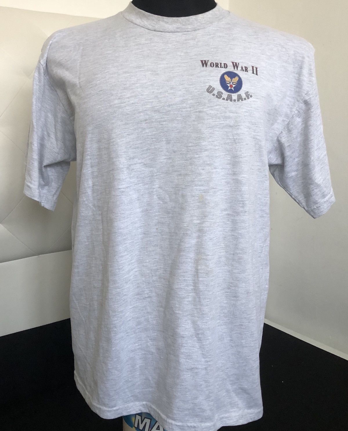 Vintage Vintage 90s AIR FORCE T-Shirt Size US L / EU 52-54 / 3 - 2 Thumbnail