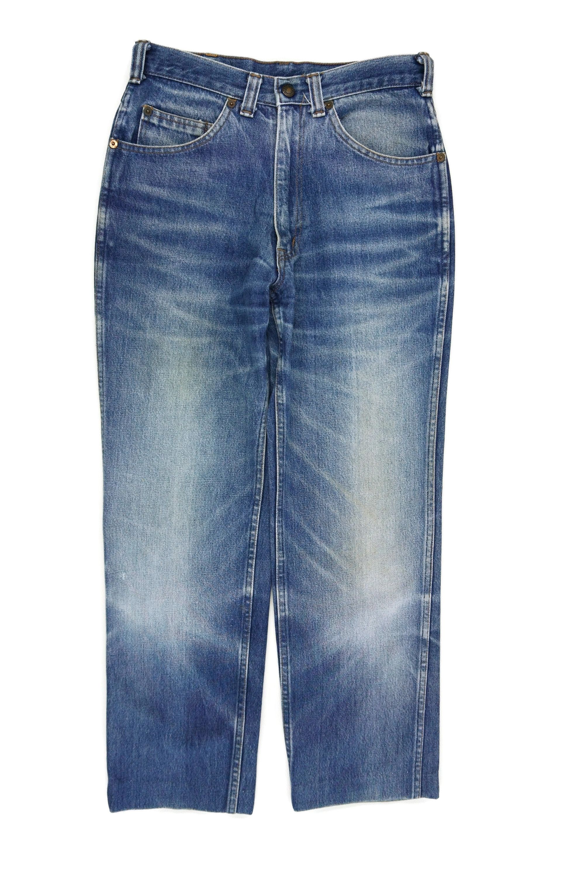 image of Beams Plus x Workers Straight Leg Boyfriend Jeans Tapered Ankle Pants in Blue, Women's (Size 28)