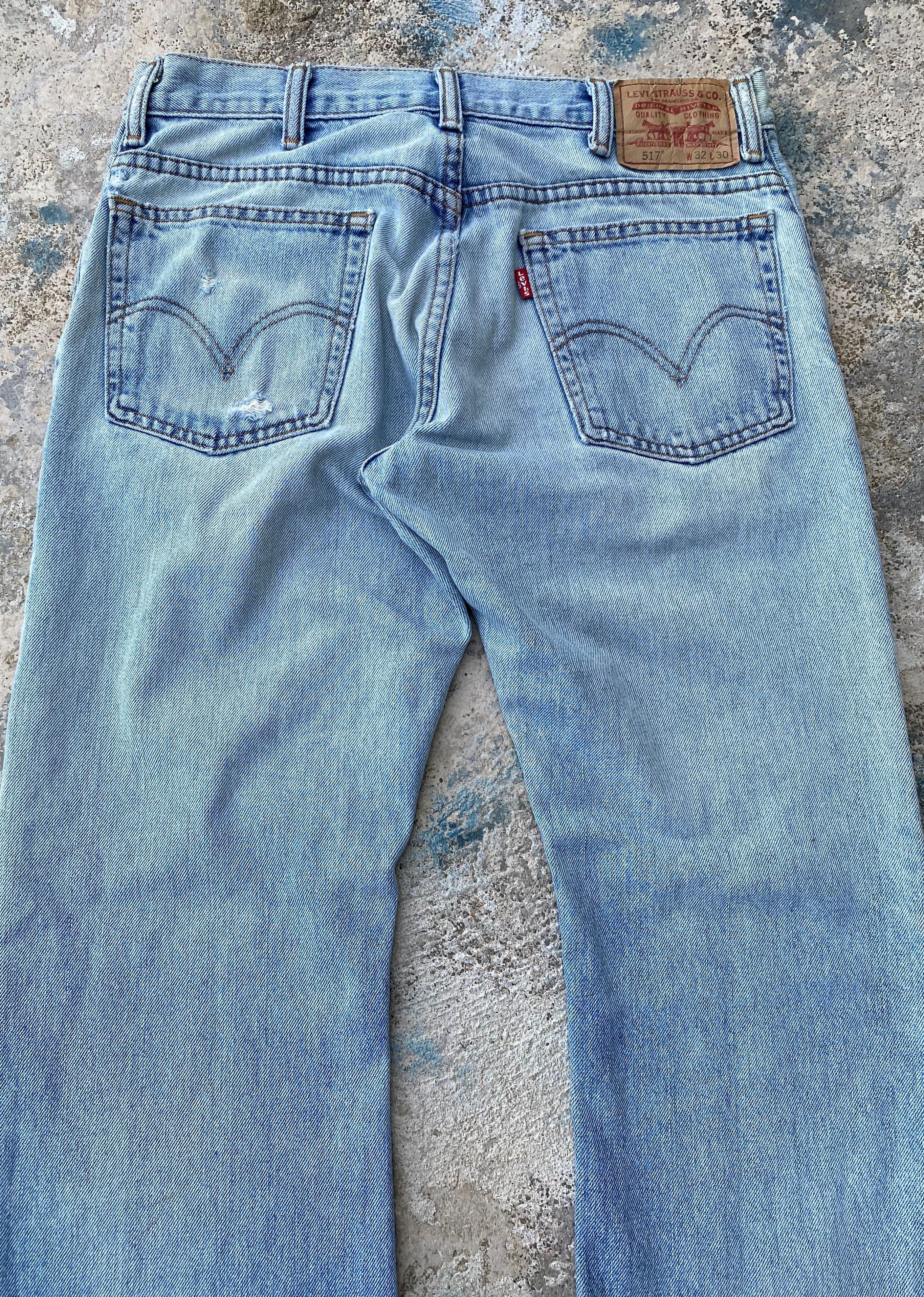 Levi's Vintage Clothing RARE🔥Levi's 517 Flared Bootcut Jeans Cowboy Denim Size US 32 / EU 48 - 11 Thumbnail