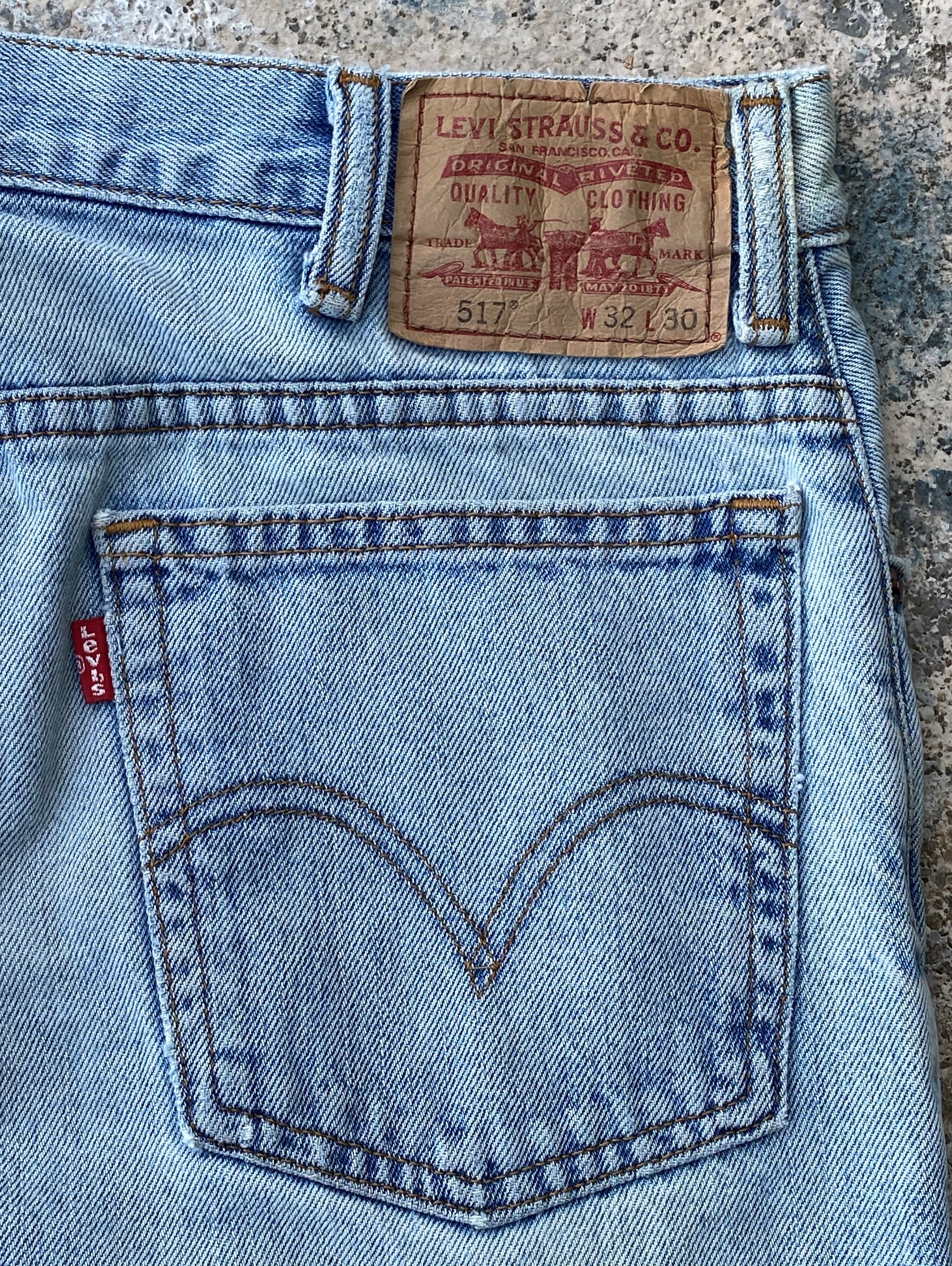 Levi's Vintage Clothing RARE🔥Levi's 517 Flared Bootcut Jeans Cowboy Denim Size US 32 / EU 48 - 13 Thumbnail