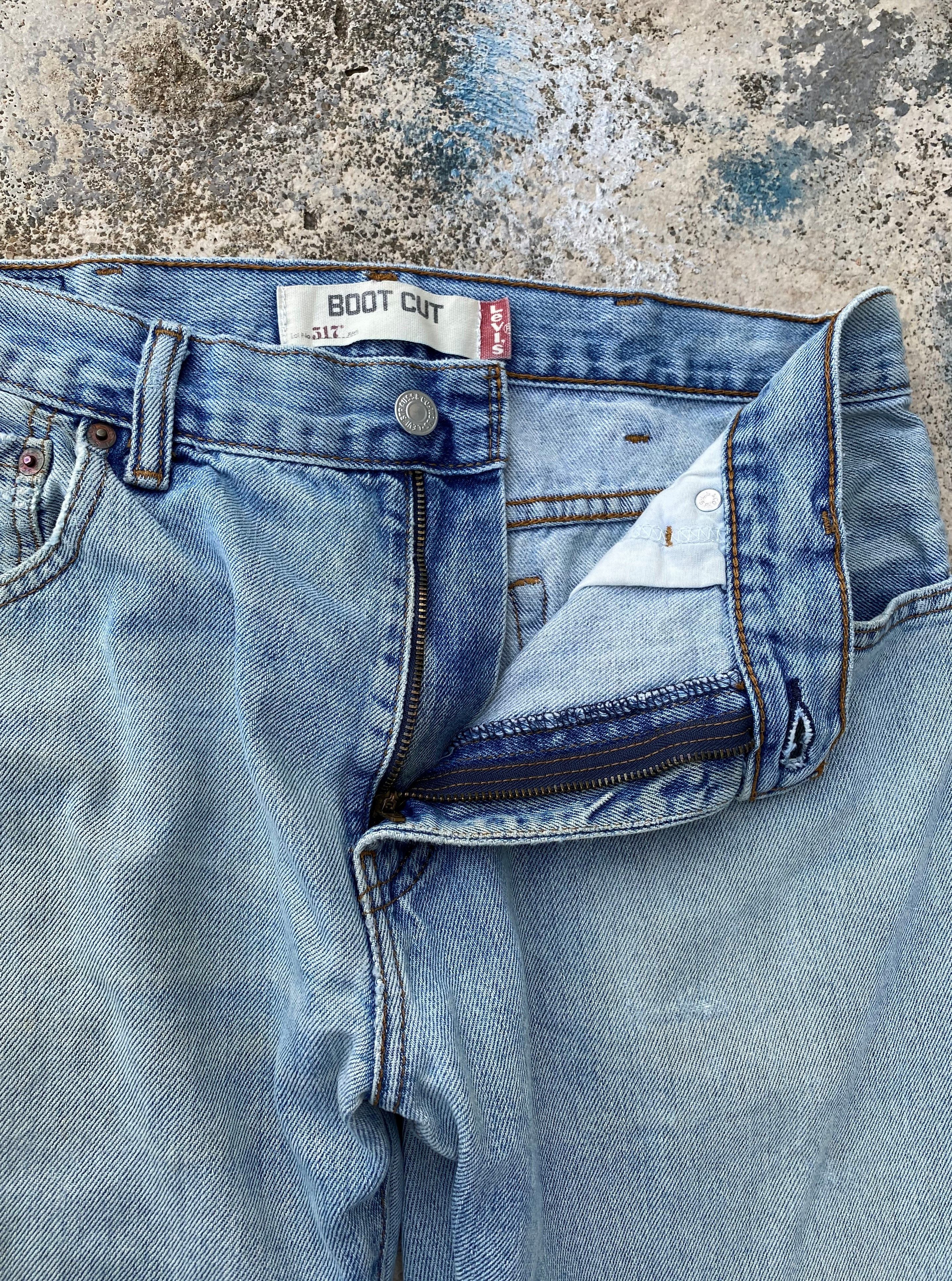 Levi's Vintage Clothing RARE🔥Levi's 517 Flared Bootcut Jeans Cowboy Denim Size US 32 / EU 48 - 6 Thumbnail