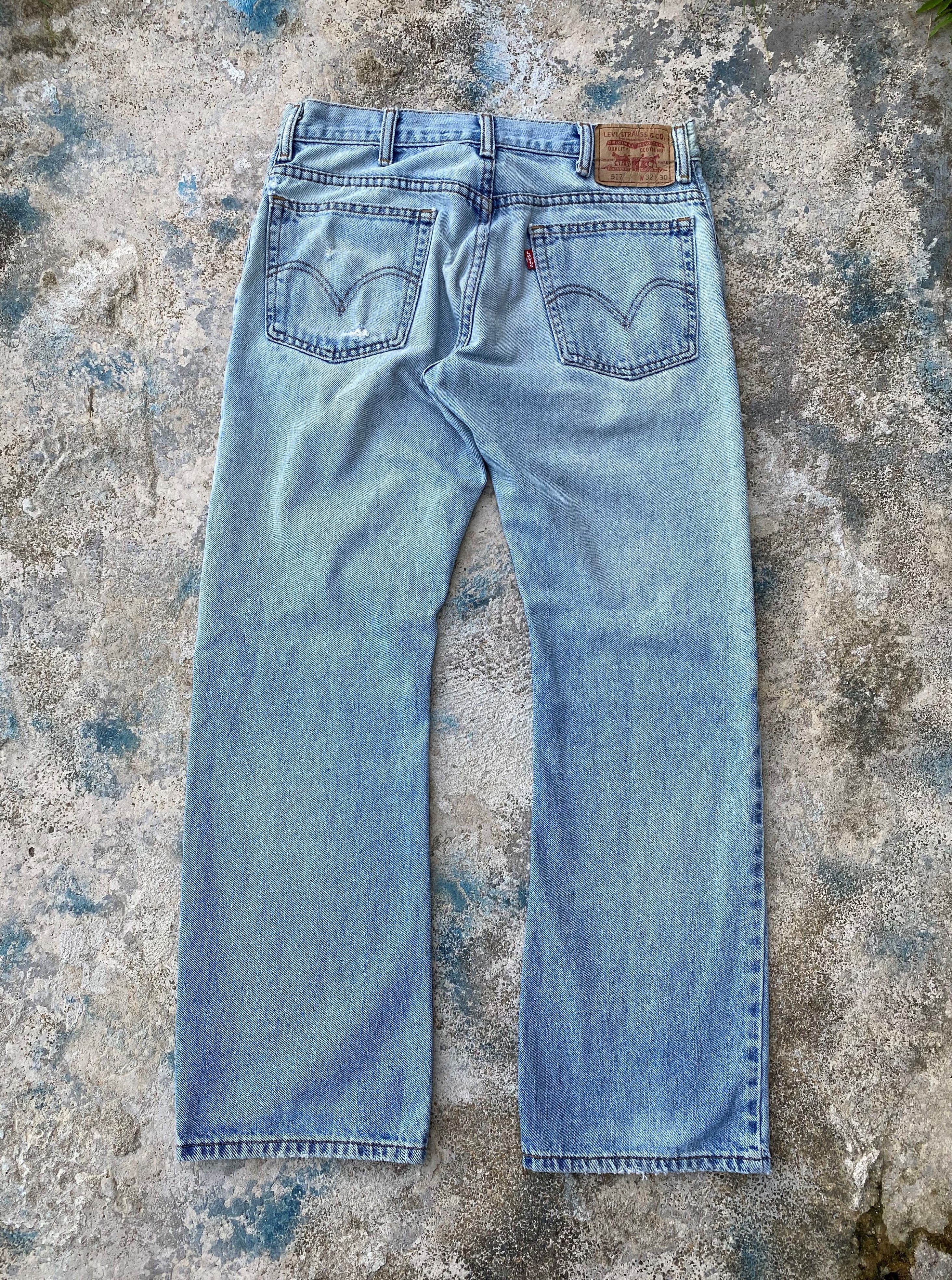 Levi's Vintage Clothing RARE🔥Levi's 517 Flared Bootcut Jeans Cowboy Denim Size US 32 / EU 48 - 2 Thumbnail