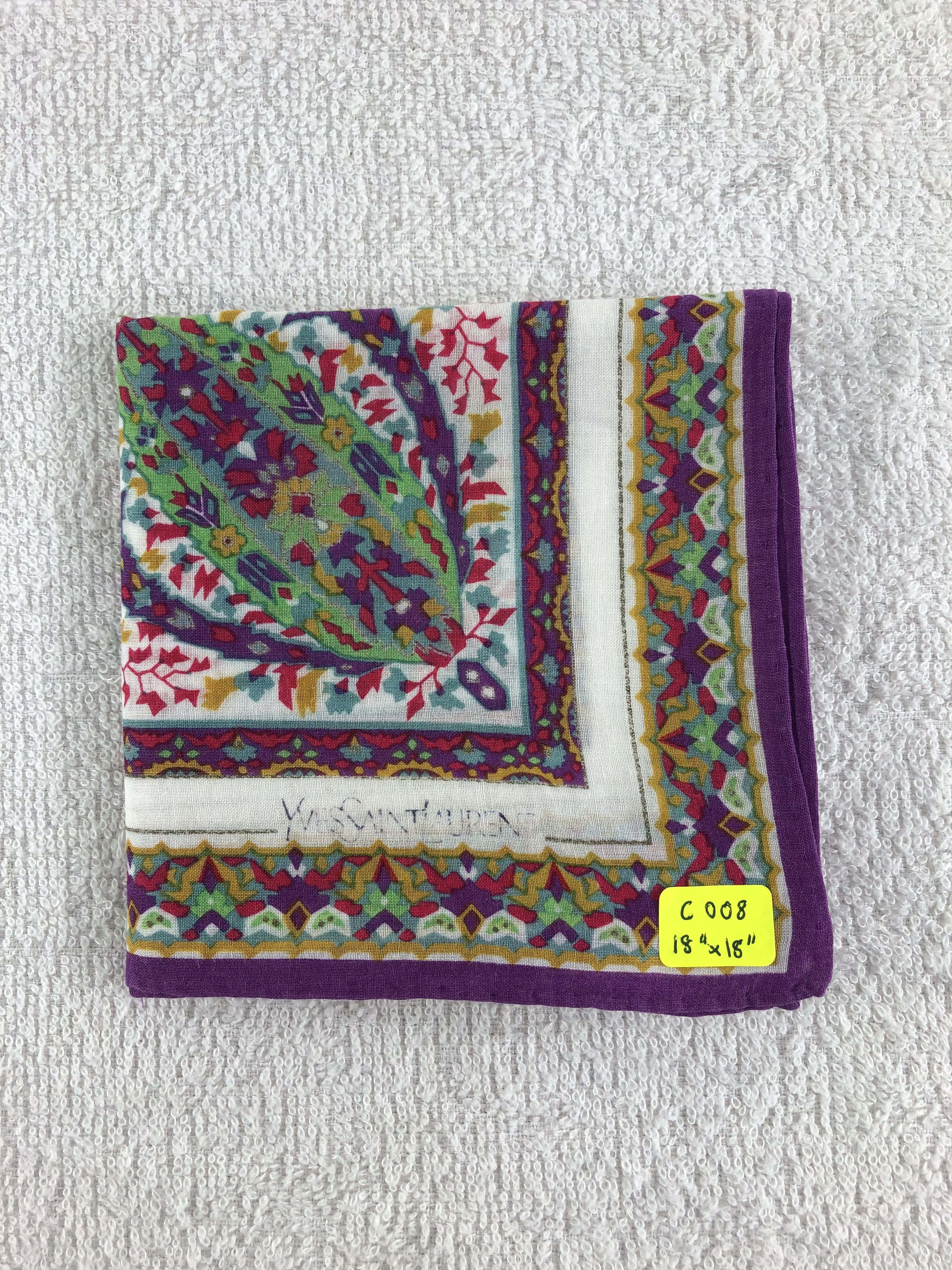 Vintage Yves Saint Laurent Handkerchief / Bandana / Neckerchief C008 Size ONE SIZE - 6 Thumbnail