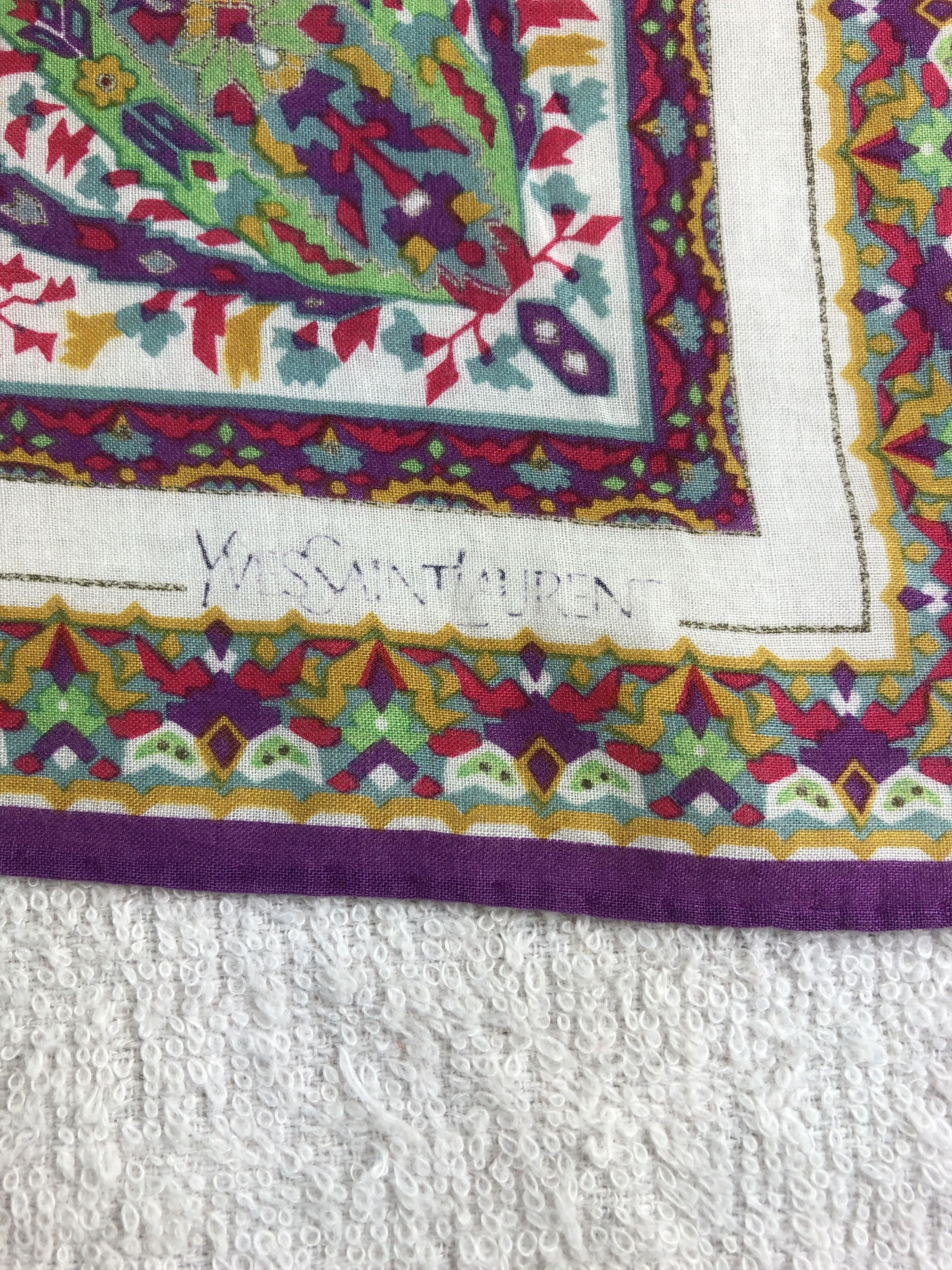 Vintage Yves Saint Laurent Handkerchief / Bandana / Neckerchief C008 Size ONE SIZE - 5 Thumbnail