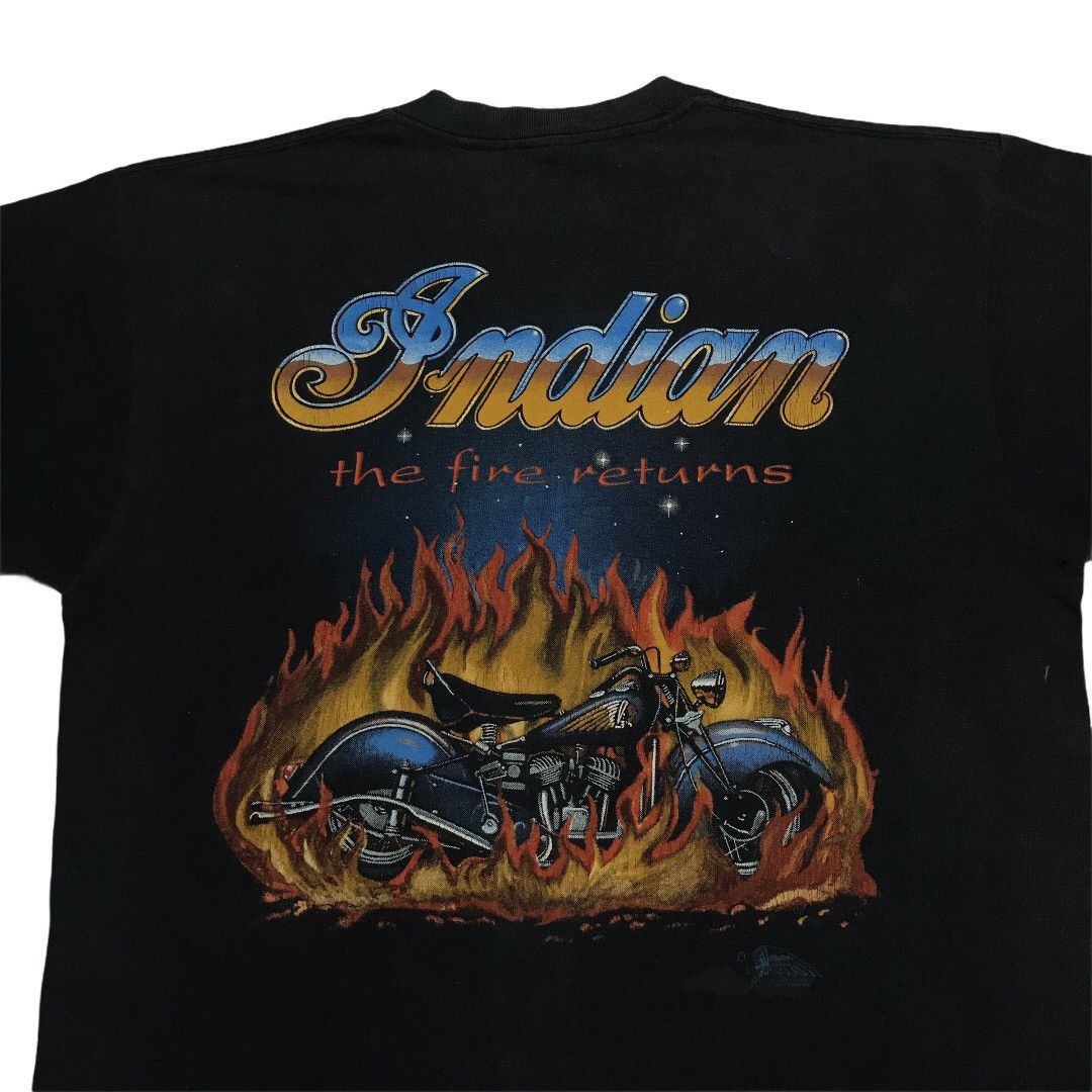 Indian Motorcycle × Vintage Rare Vintage 80s INDIAN MOTOCYCLE single pocket t-shirt Size US M / EU 48-50 / 2 - 3 Thumbnail