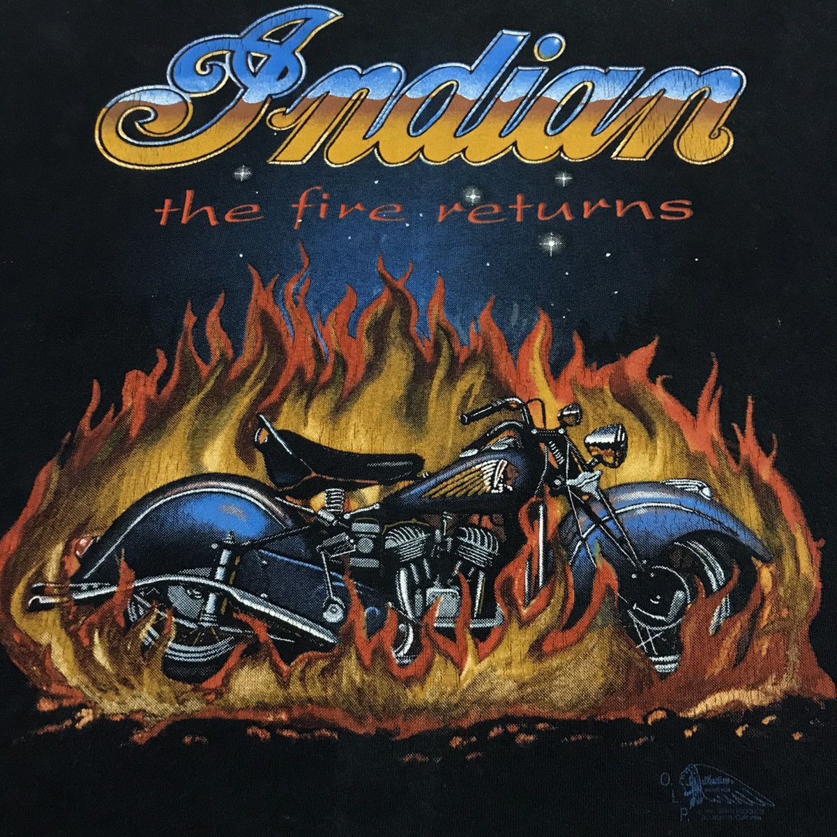 Indian Motorcycle × Vintage Rare Vintage 80s INDIAN MOTOCYCLE single pocket t-shirt Size US M / EU 48-50 / 2 - 5 Thumbnail
