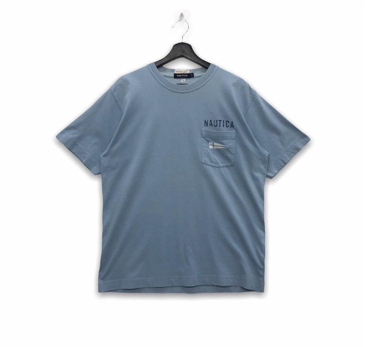 Nautica × Vintage Rare!! Vintage Nautica Single Pocket Tee Size US L / EU 52-54 / 3 - 2 Thumbnail