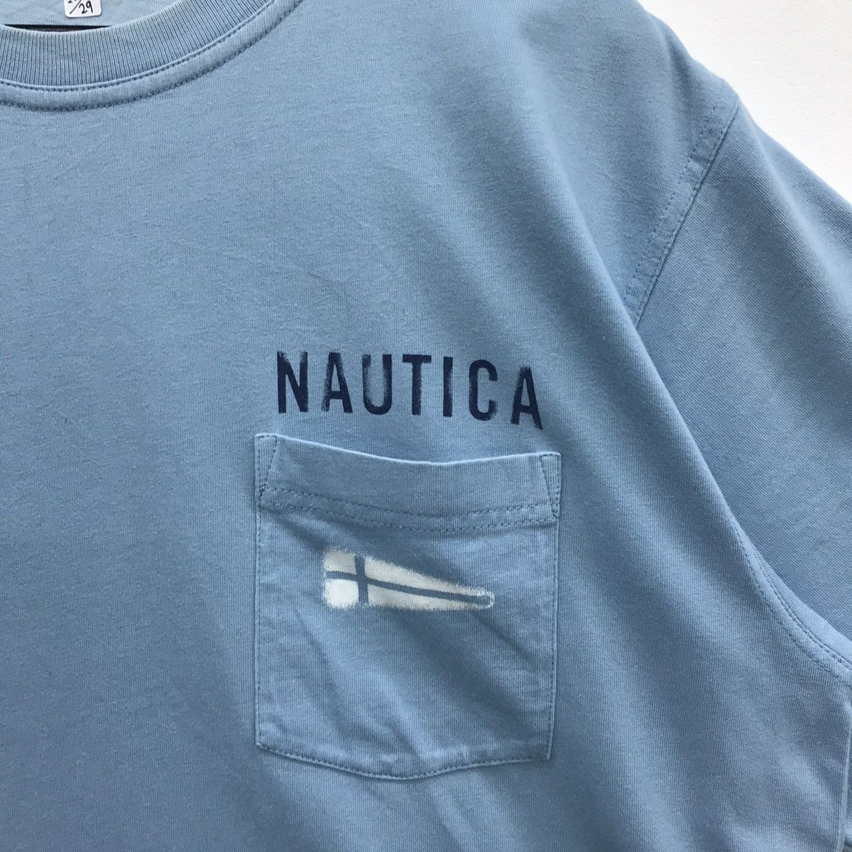 Nautica × Vintage Rare!! Vintage Nautica Single Pocket Tee Size US L / EU 52-54 / 3 - 8 Thumbnail