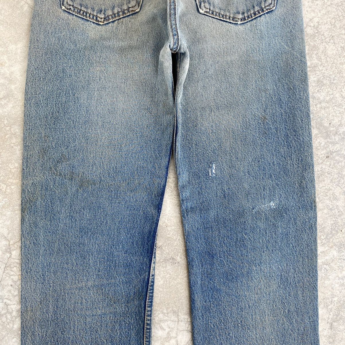 Levi's Vintage 1993 Levis 501 Muddy Blue Stonewashed Ripped Jeans Size US 31 - 19 Thumbnail