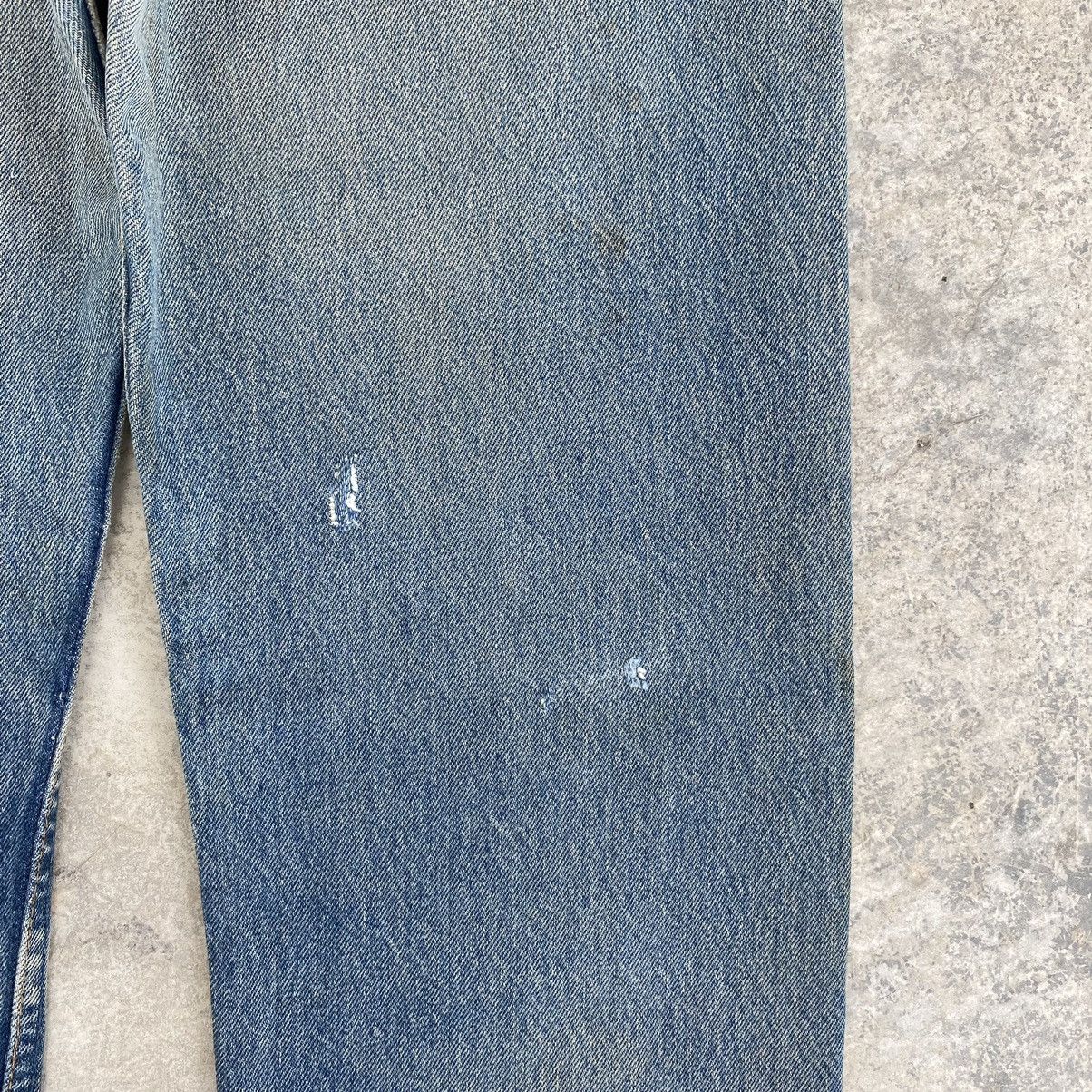 Levi's Vintage 1993 Levis 501 Muddy Blue Stonewashed Ripped Jeans Size US 31 - 20 Thumbnail