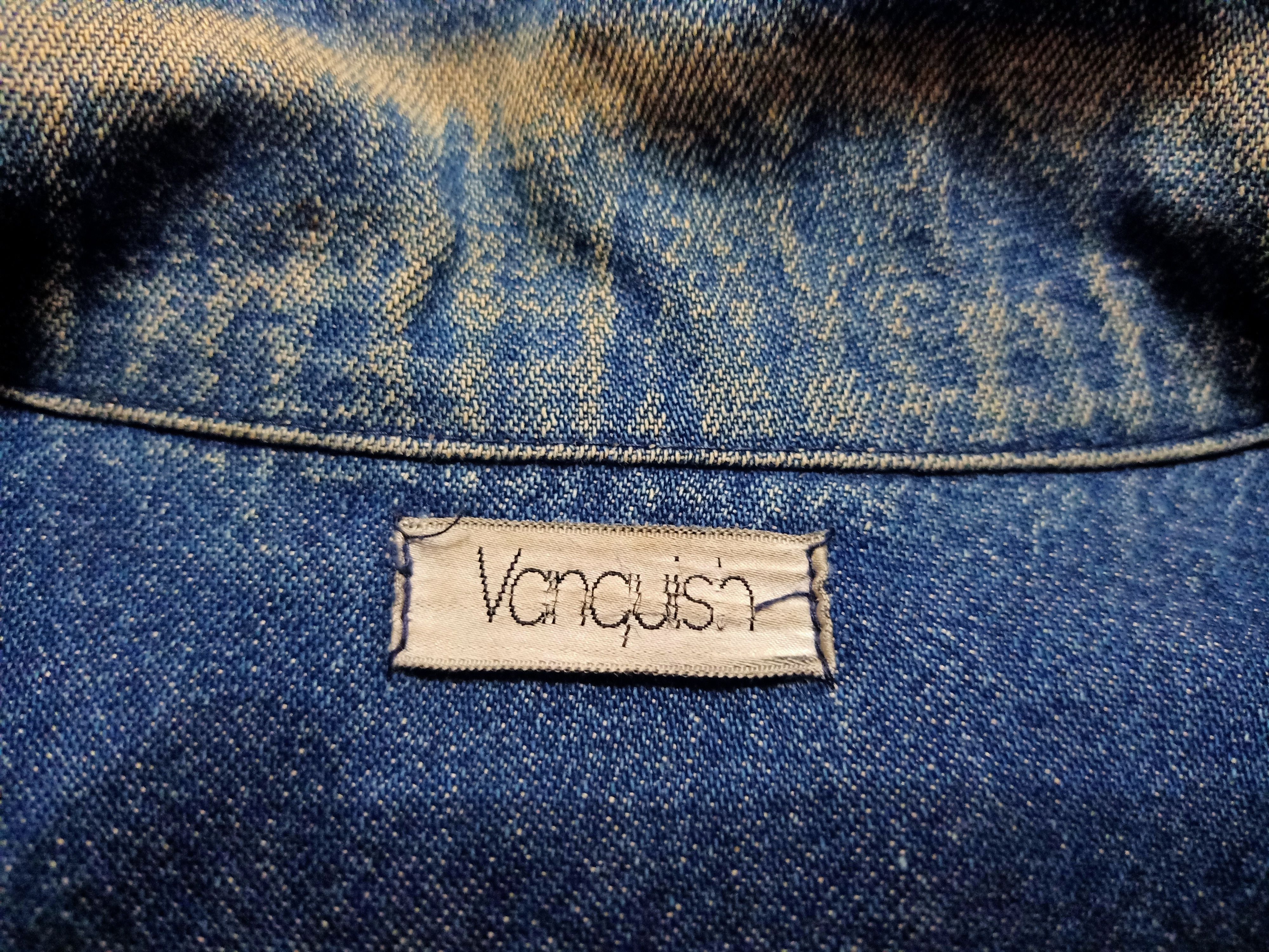Vanquish Rare!!! Vtg Vanquish Japan style Distressed Denim Jacket Size US L / EU 52-54 / 3 - 3 Thumbnail
