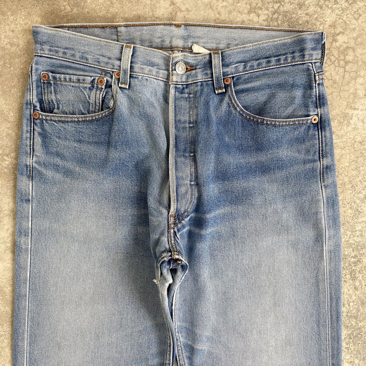 Levi's × Vintage Size 32x30.5 Vintage Levis 501 Faded Distressed Denim Size US 32 / EU 48 - 5 Thumbnail