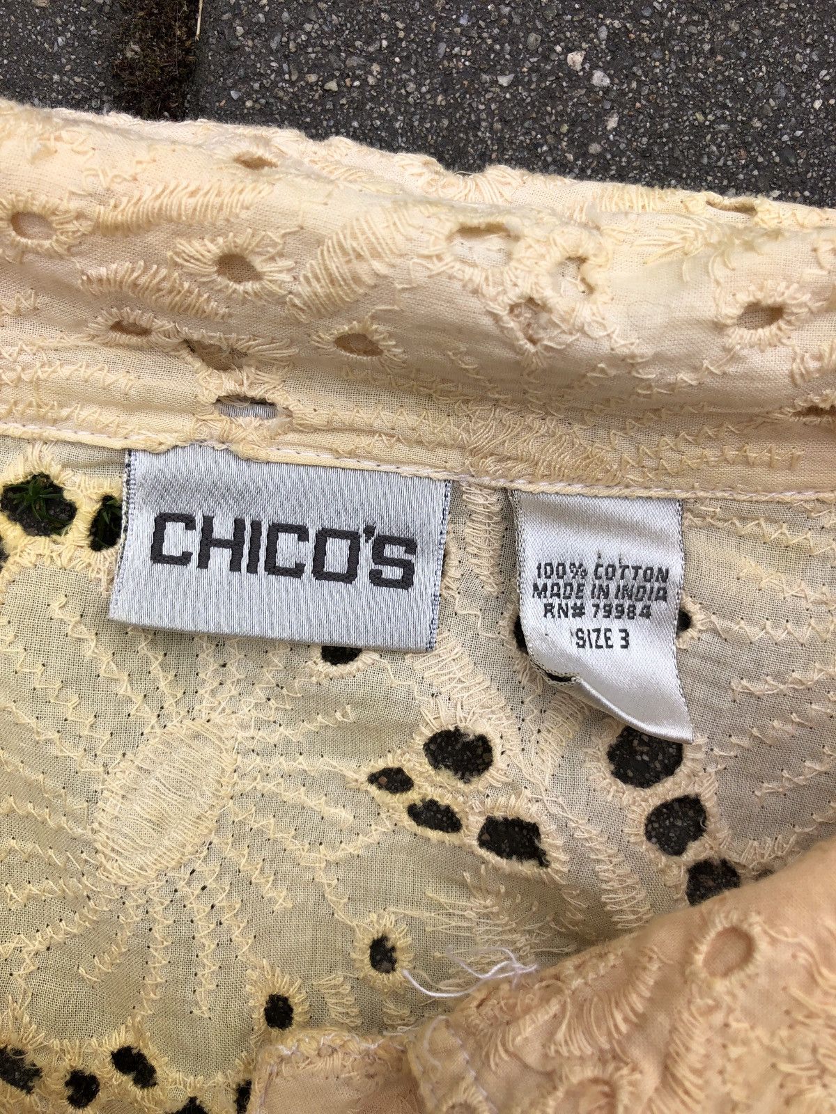 Vintage Vintage lace trucker jacket natural dyed Size US L / EU 52-54 / 3 - 3 Thumbnail