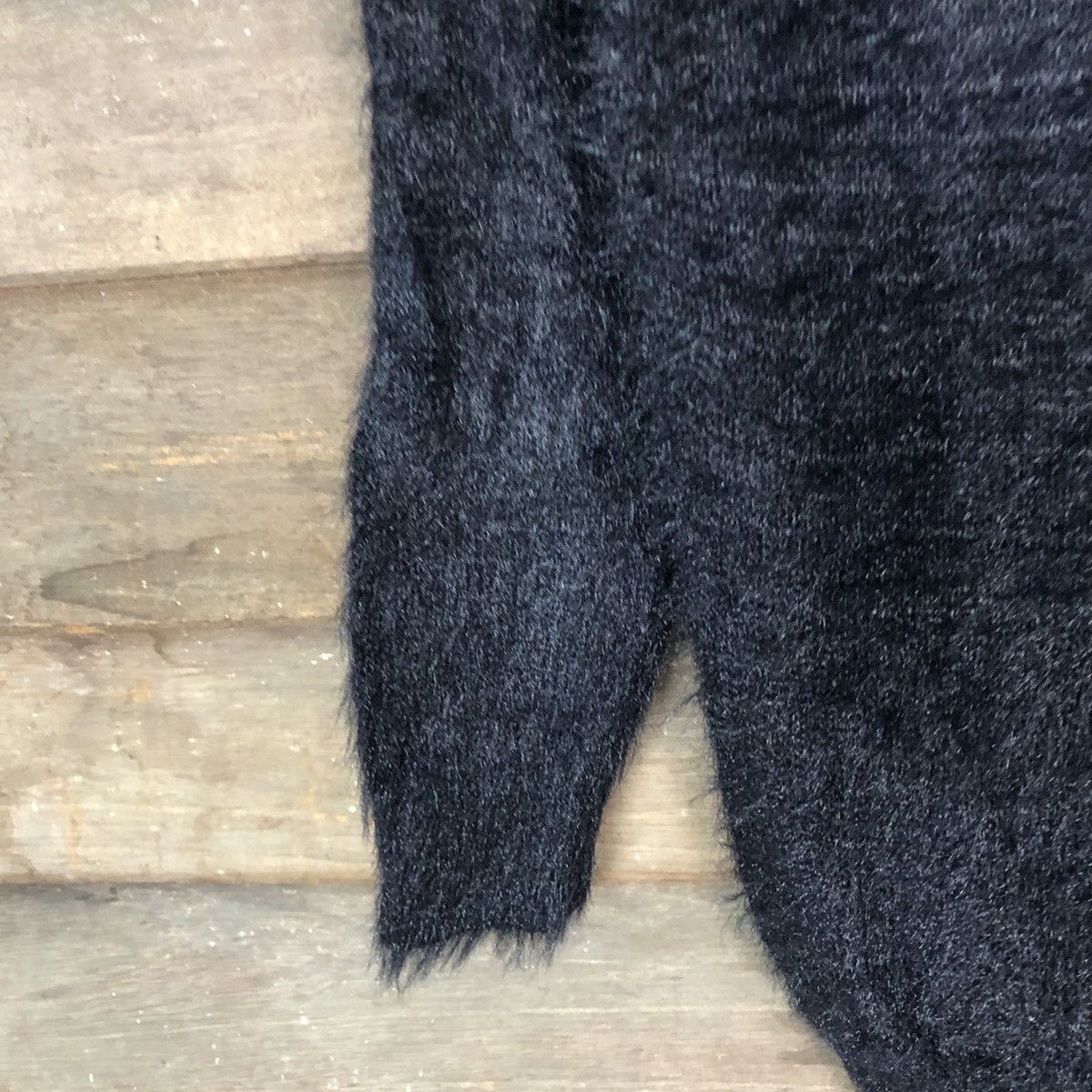 Homespun Knitwear × Japanese Brand Khalita Black Mohair fur Shag Shaggy Knitwear #c1074 Size M / US 6-8 / IT 42-44 - 6 Thumbnail