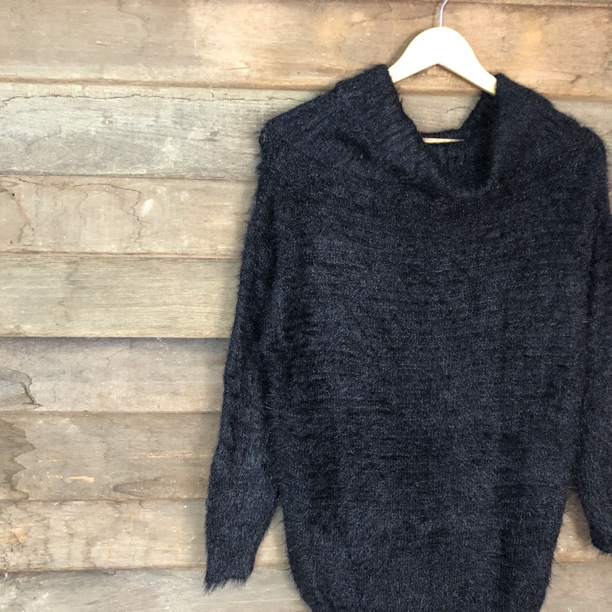 Homespun Knitwear × Japanese Brand Khalita Black Mohair fur Shag Shaggy Knitwear #c1074 Size M / US 6-8 / IT 42-44 - 7 Thumbnail