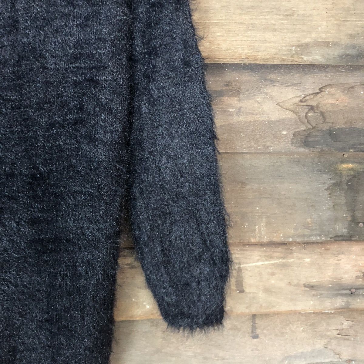 Homespun Knitwear × Japanese Brand Khalita Black Mohair fur Shag Shaggy Knitwear #c1074 Size M / US 6-8 / IT 42-44 - 4 Thumbnail