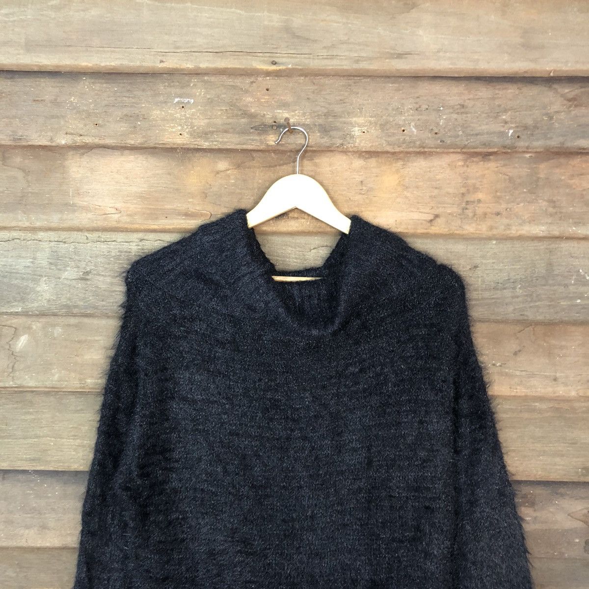 Homespun Knitwear × Japanese Brand Khalita Black Mohair fur Shag Shaggy Knitwear #c1074 Size M / US 6-8 / IT 42-44 - 9 Thumbnail