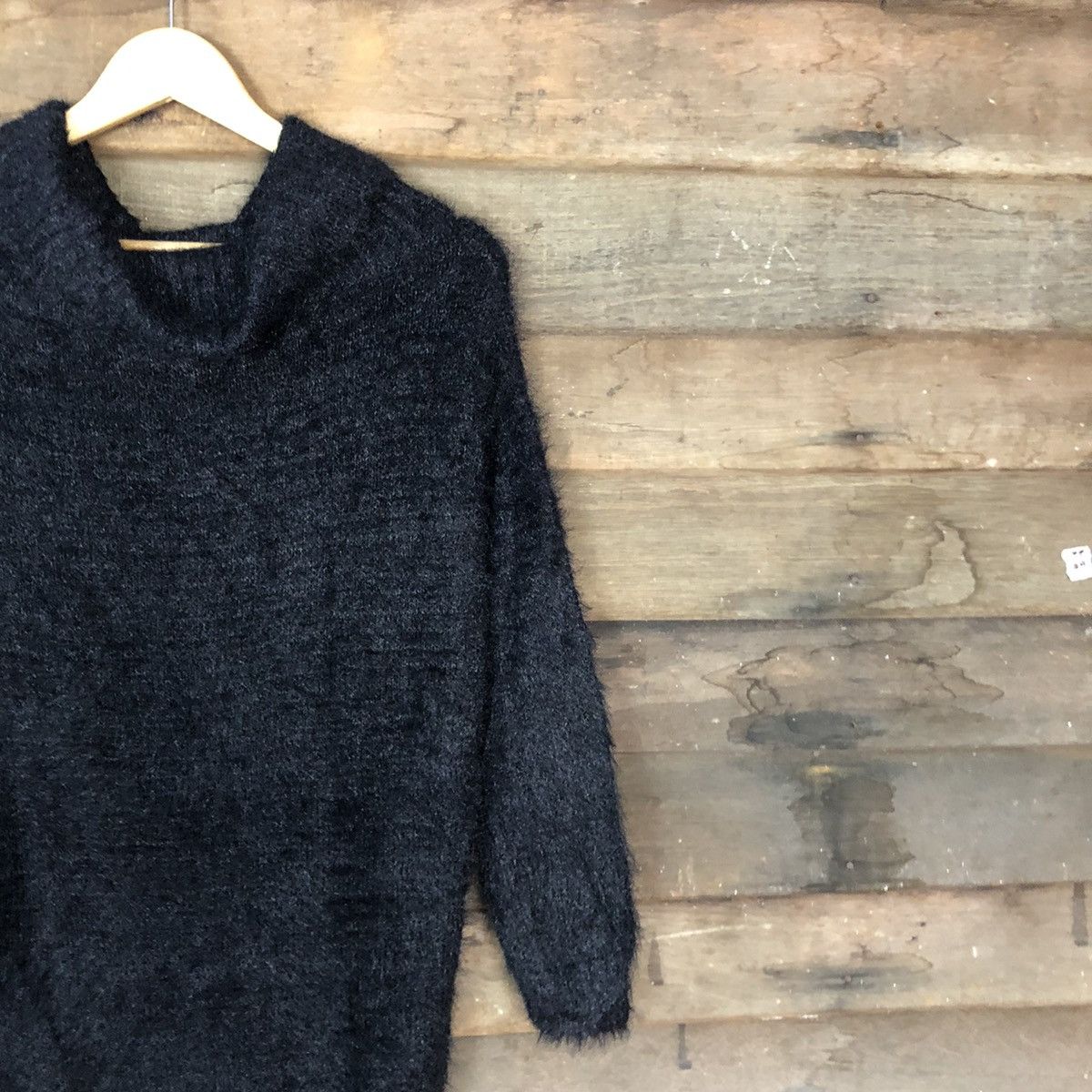Homespun Knitwear × Japanese Brand Khalita Black Mohair fur Shag Shaggy Knitwear #c1074 Size M / US 6-8 / IT 42-44 - 5 Thumbnail
