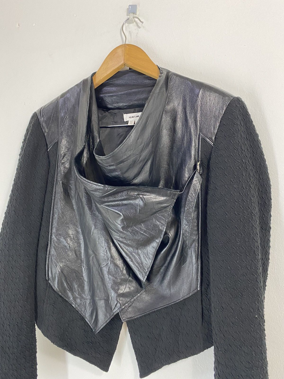 Helmut Lang Helmut lang hybrid Leather Jacket Rare Design Size US S / EU 44-46 / 1 - 4 Thumbnail