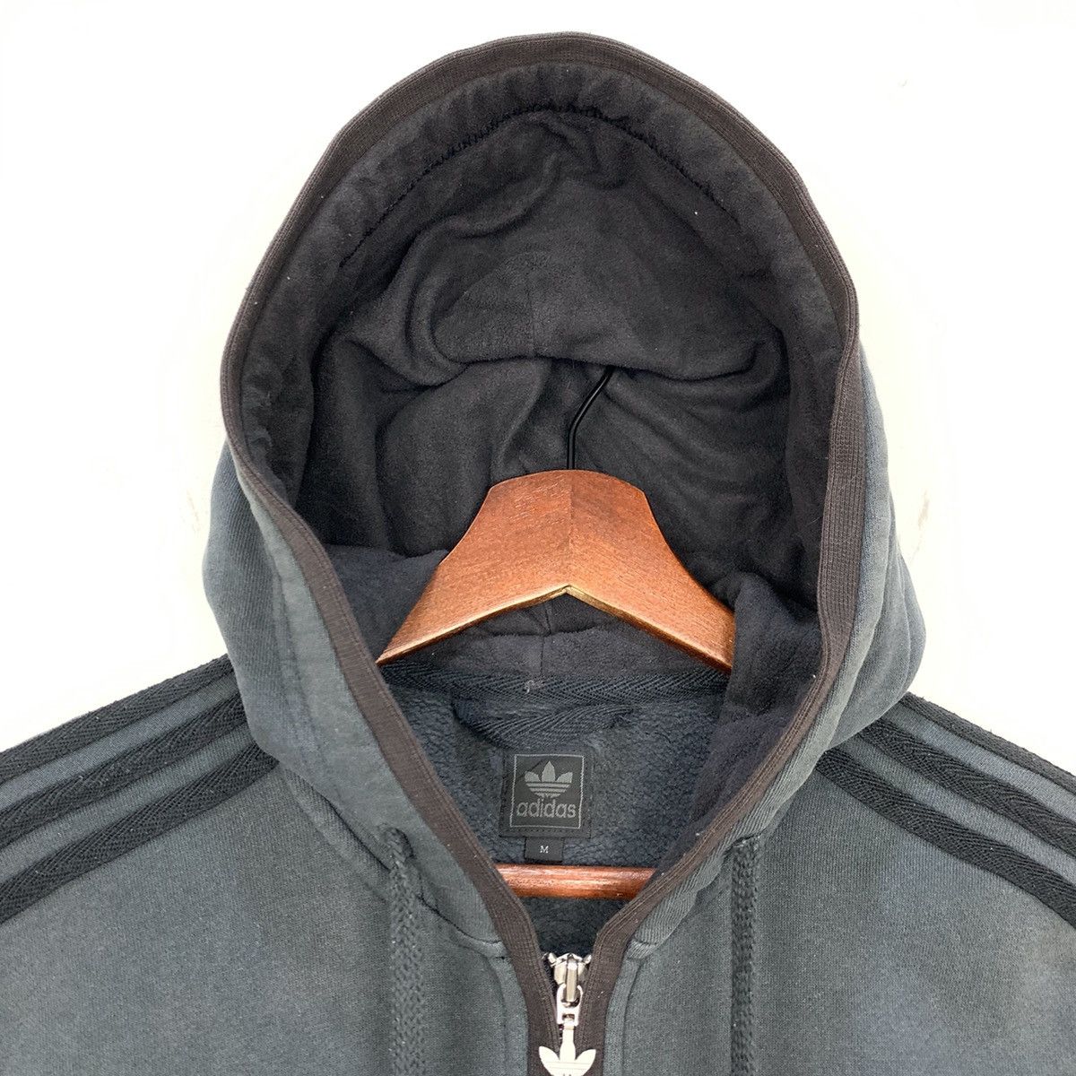 Adidas Vintag ADIDAS Stripe Blue Grey Zipper Sweater Hoodie Jacket Size US M / EU 48-50 / 2 - 6 Thumbnail