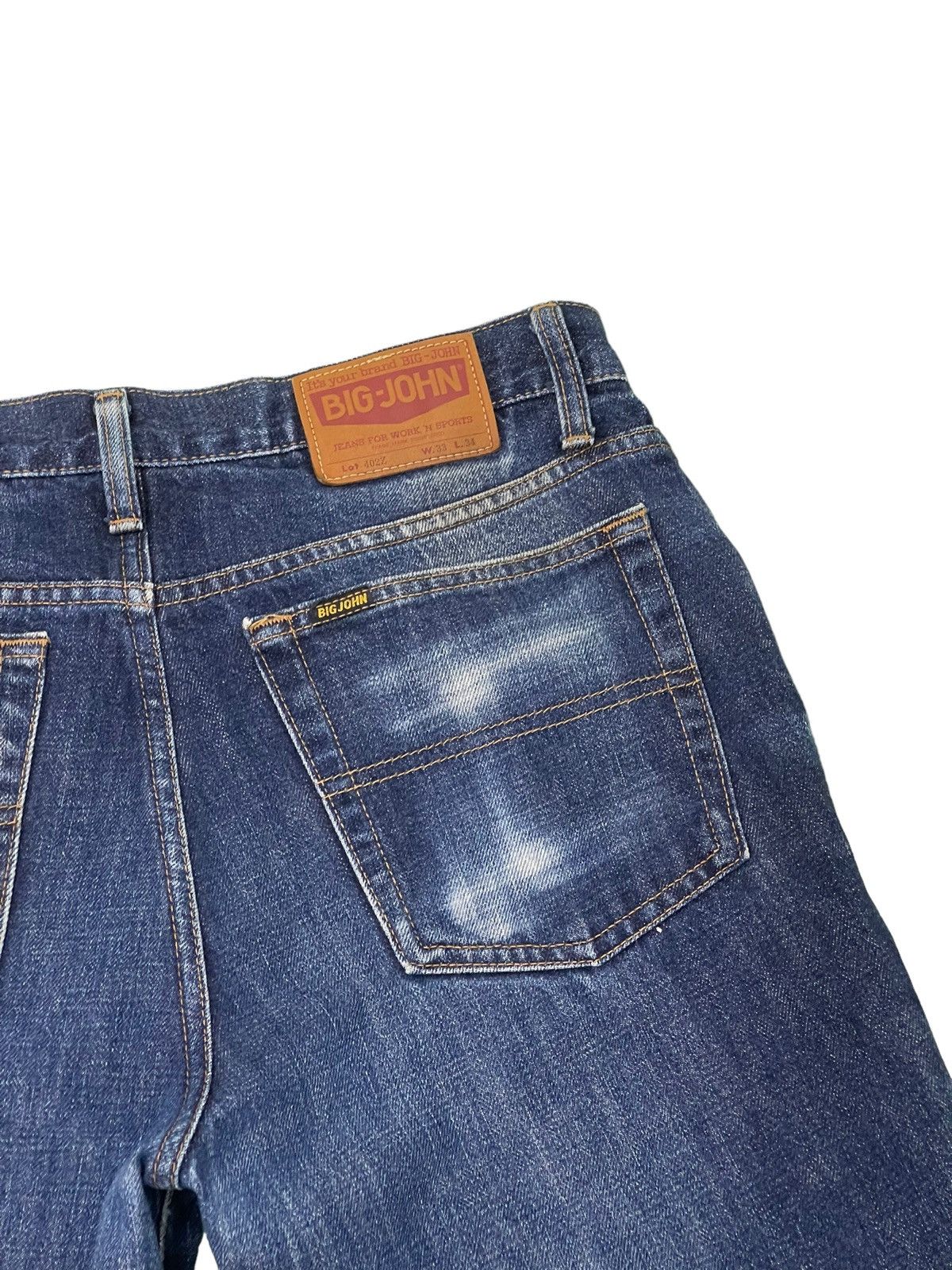 Japanese Brand Flare Jeans 90s Big John Japan Denim Boot Cut 4🟦1 Size US 32 / EU 48 - 20 Thumbnail