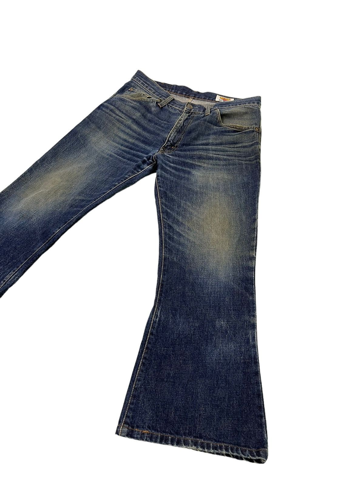 Japanese Brand Flare Jeans 90s Big John Japan Denim Boot Cut 4🟦1 Size US 32 / EU 48 - 3 Thumbnail