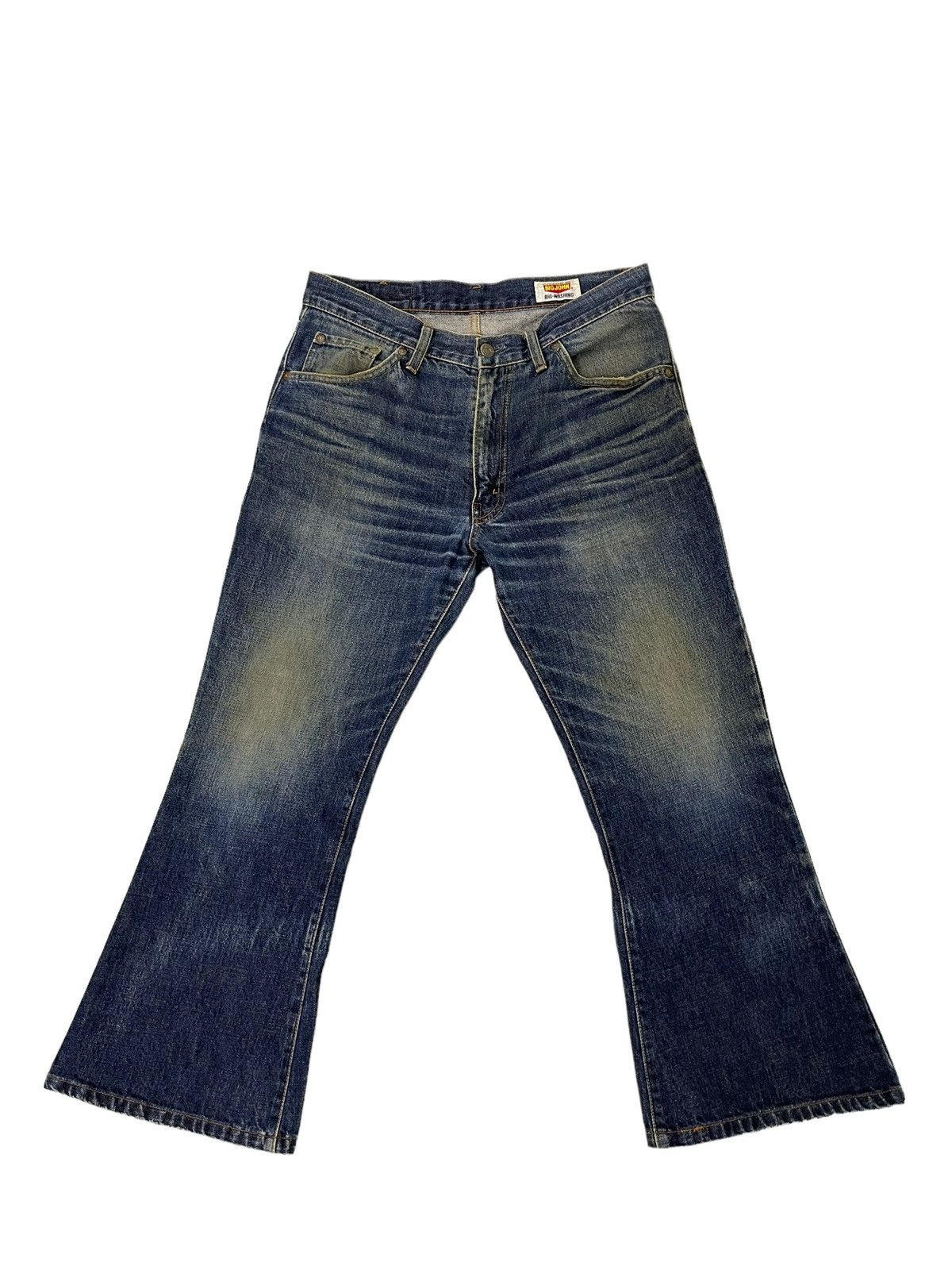 Japanese Brand Flare Jeans 90s Big John Japan Denim Boot Cut 4🟦1 Size US 32 / EU 48 - 2 Thumbnail