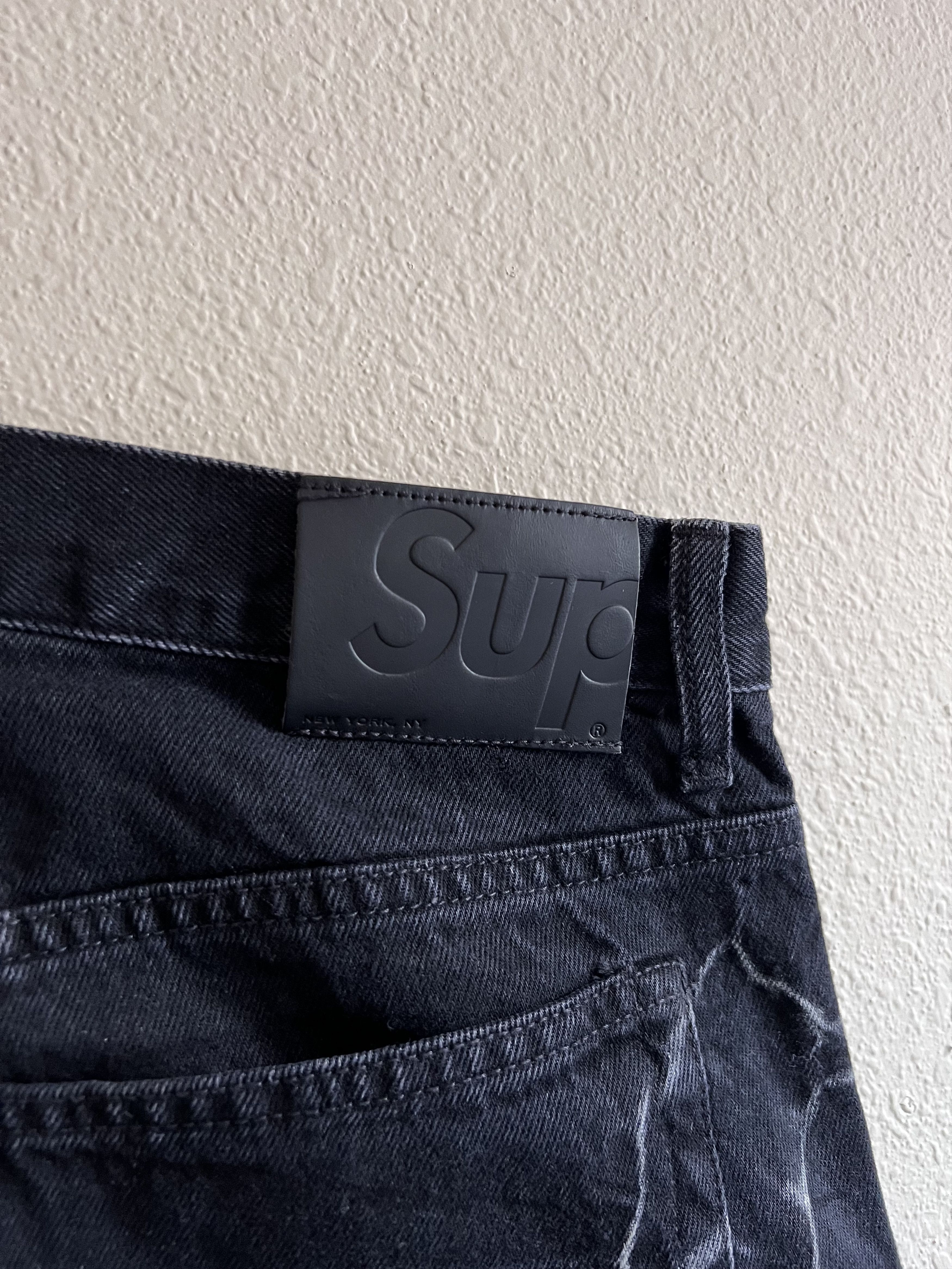 Supreme Supreme Shibori Loose Fit Denim Jeans in Black Size US 34 / EU 50 - 5 Thumbnail