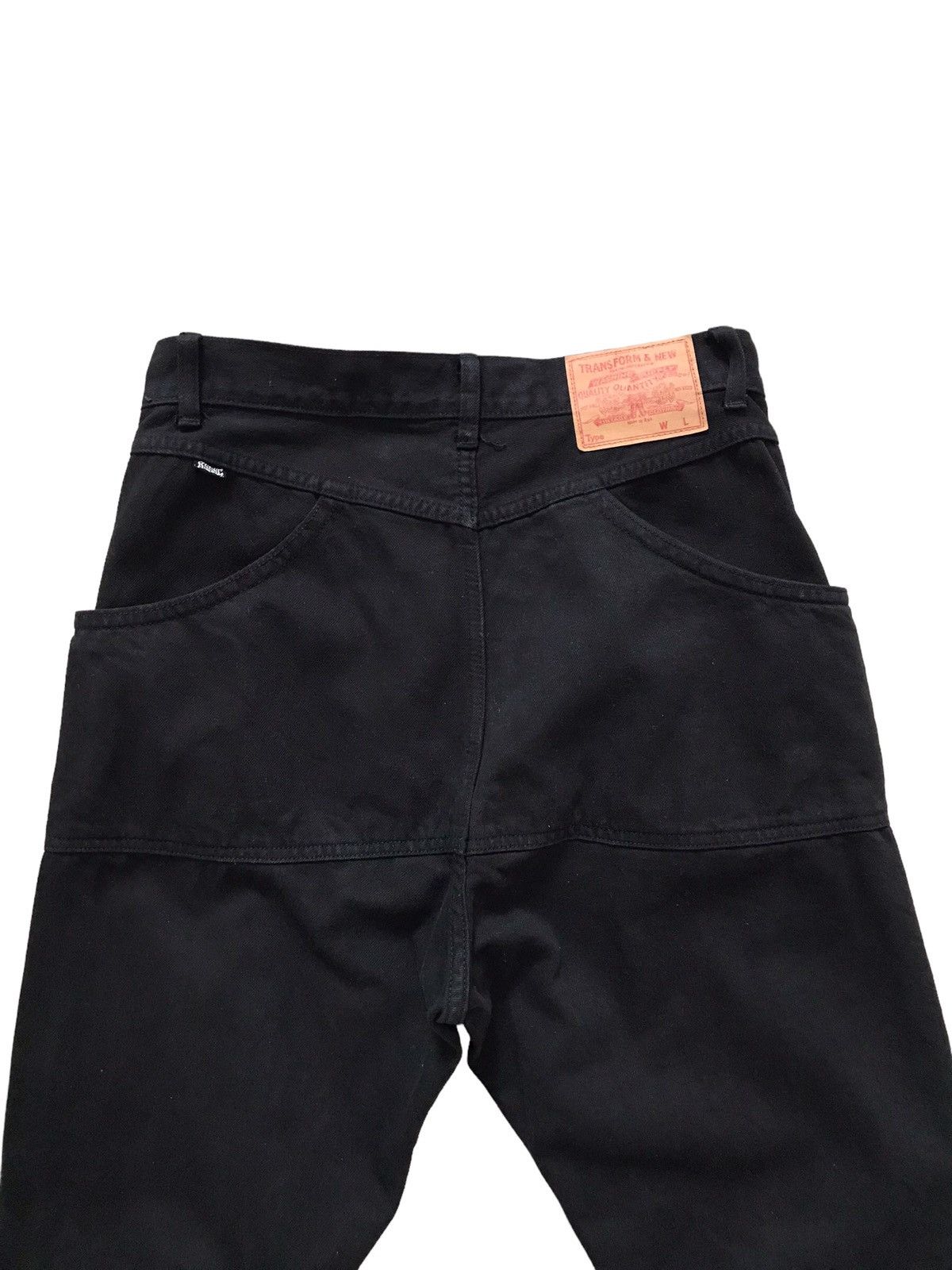 Japanese Brand RNA INC Big Pockets Design Cropped Black Denim Jeans Size US 30 / EU 46 - 10 Thumbnail