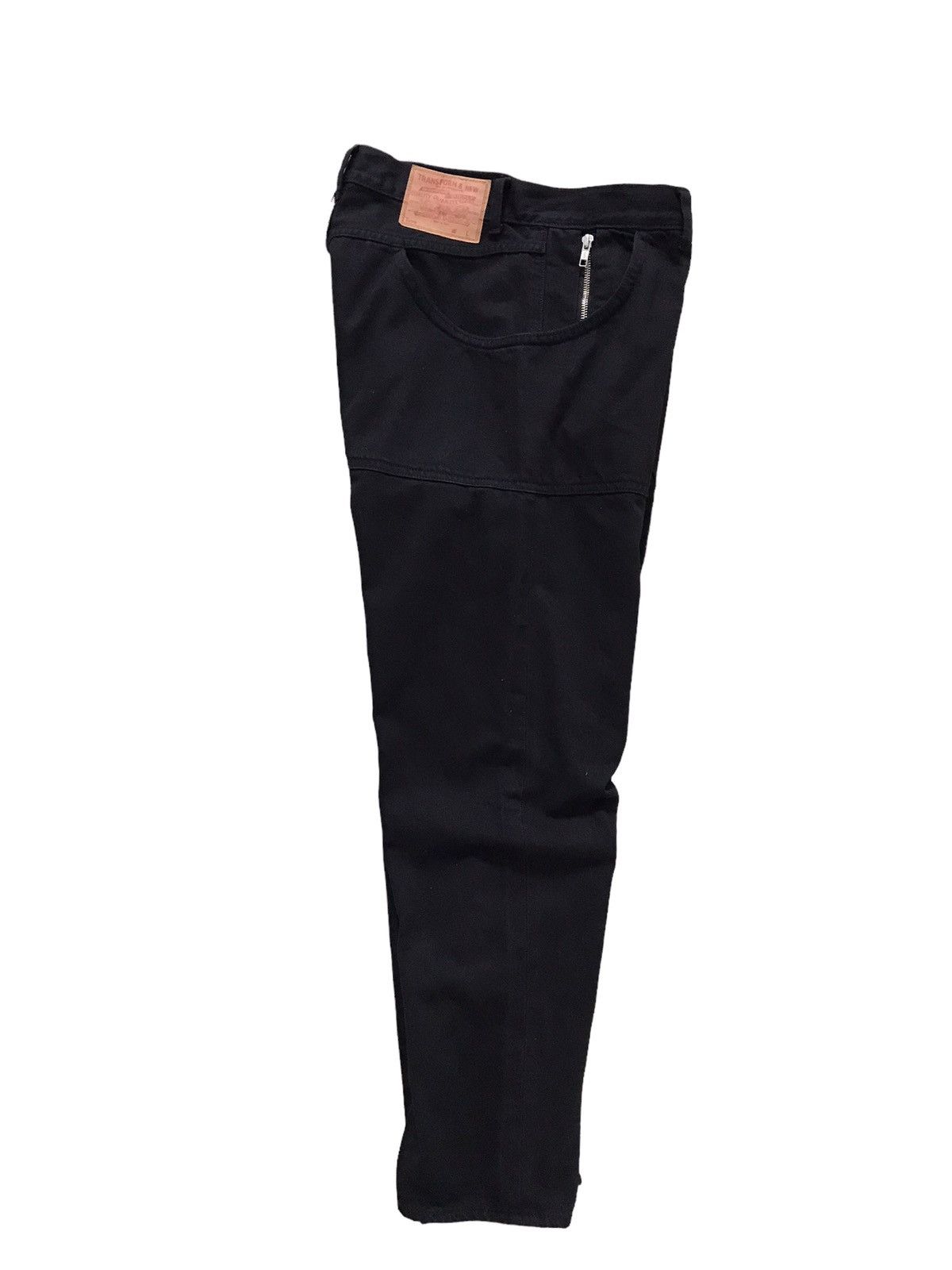 Japanese Brand RNA INC Big Pockets Design Cropped Black Denim Jeans Size US 30 / EU 46 - 13 Thumbnail