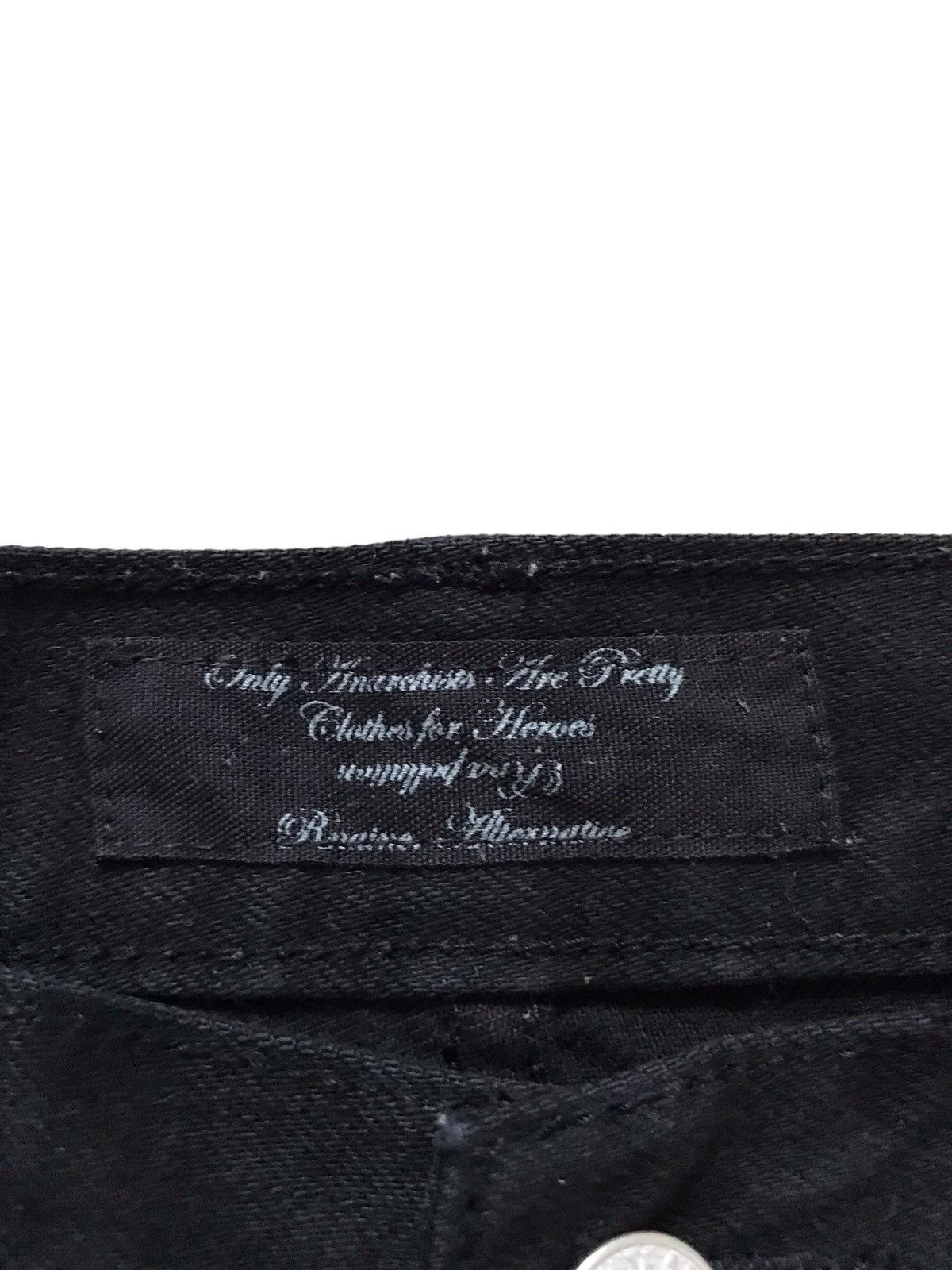 Japanese Brand RNA INC Big Pockets Design Cropped Black Denim Jeans Size US 30 / EU 46 - 6 Thumbnail