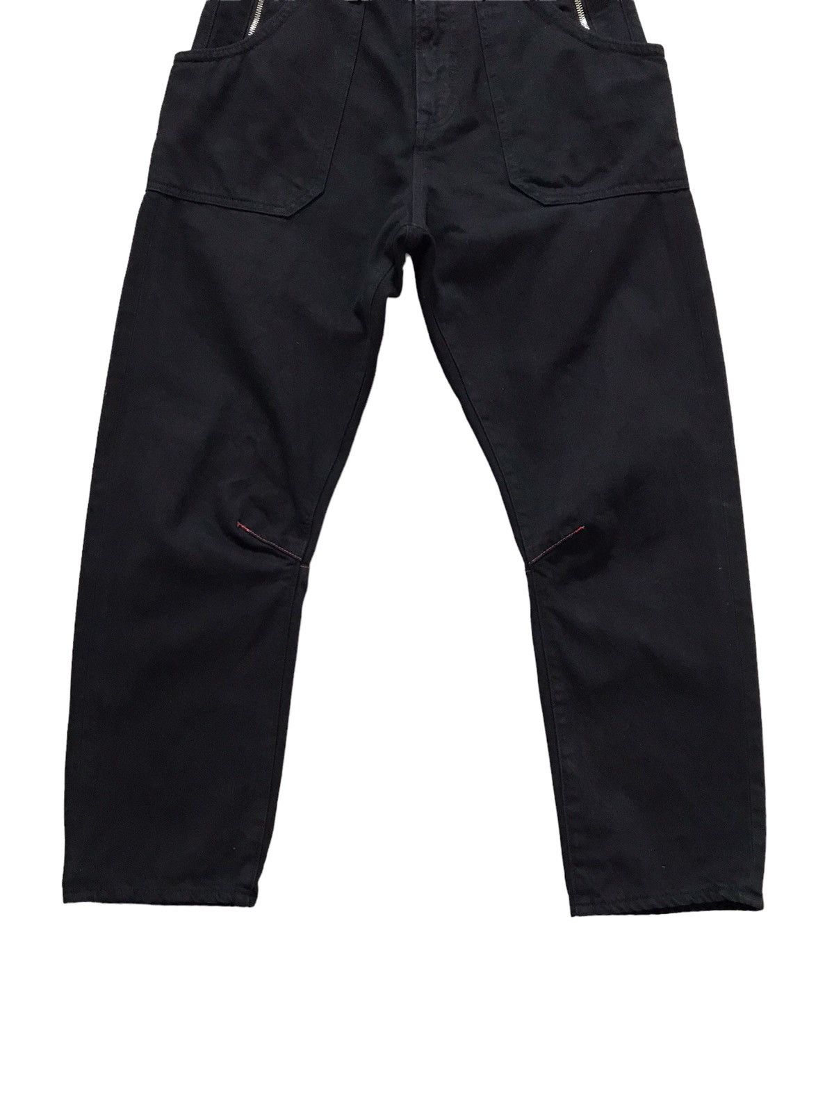 Japanese Brand RNA INC Big Pockets Design Cropped Black Denim Jeans Size US 30 / EU 46 - 2 Thumbnail