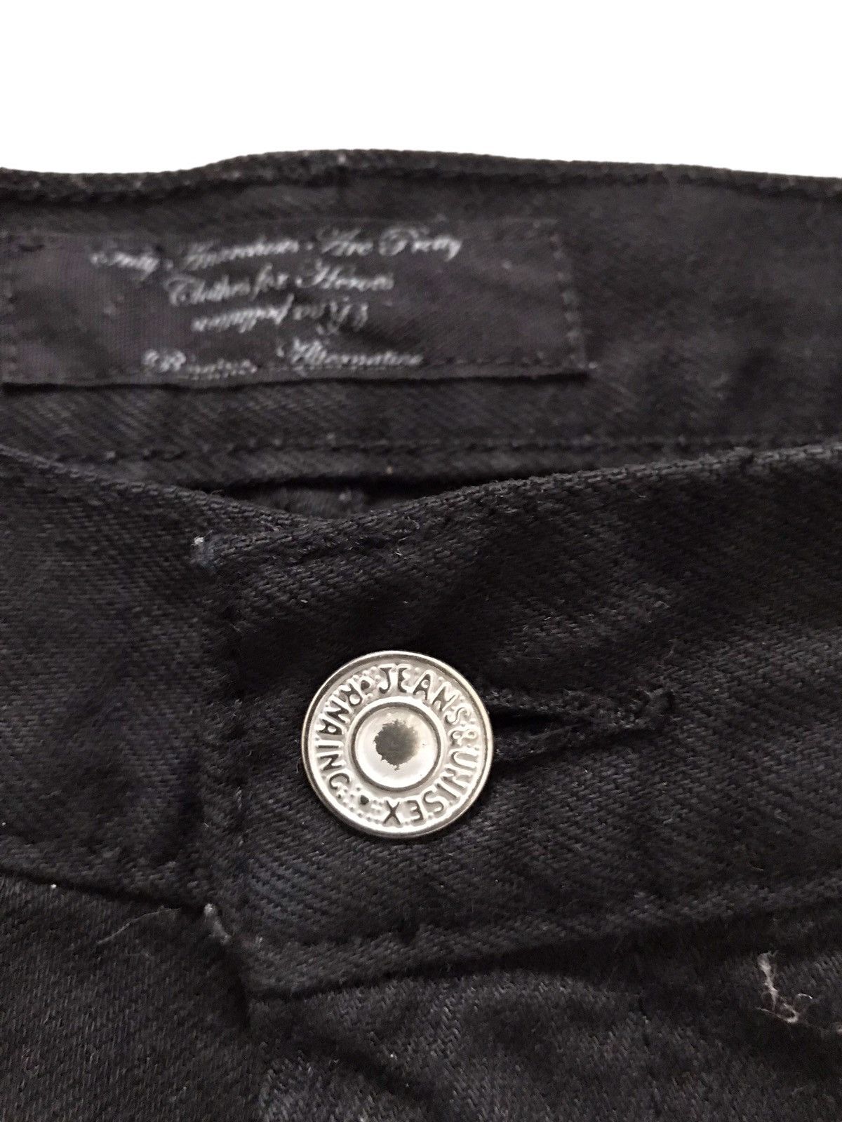 Japanese Brand RNA INC Big Pockets Design Cropped Black Denim Jeans Size US 30 / EU 46 - 7 Thumbnail
