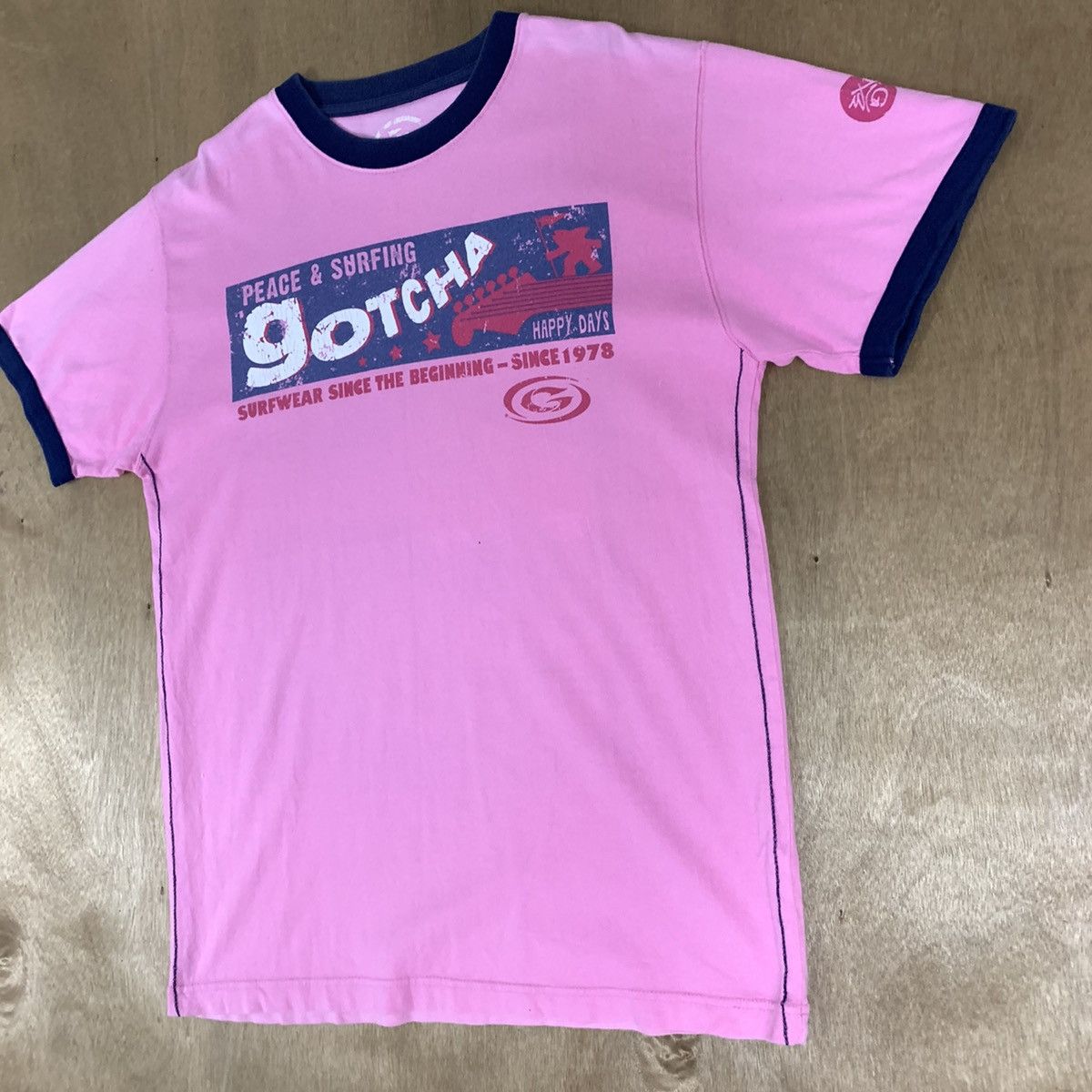 Gotcha Vintage 90s GOTCHA California Ringer Surfwear Summer Tshirt Size US L / EU 52-54 / 3 - 6 Thumbnail