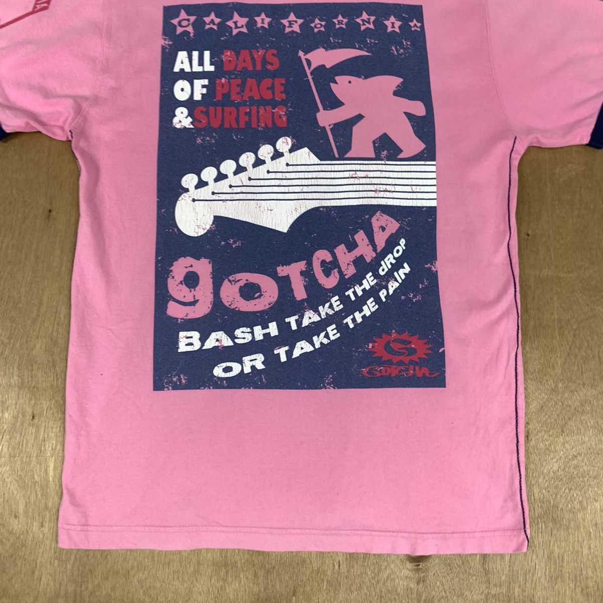 Gotcha Vintage 90s GOTCHA California Ringer Surfwear Summer Tshirt Size US L / EU 52-54 / 3 - 13 Thumbnail