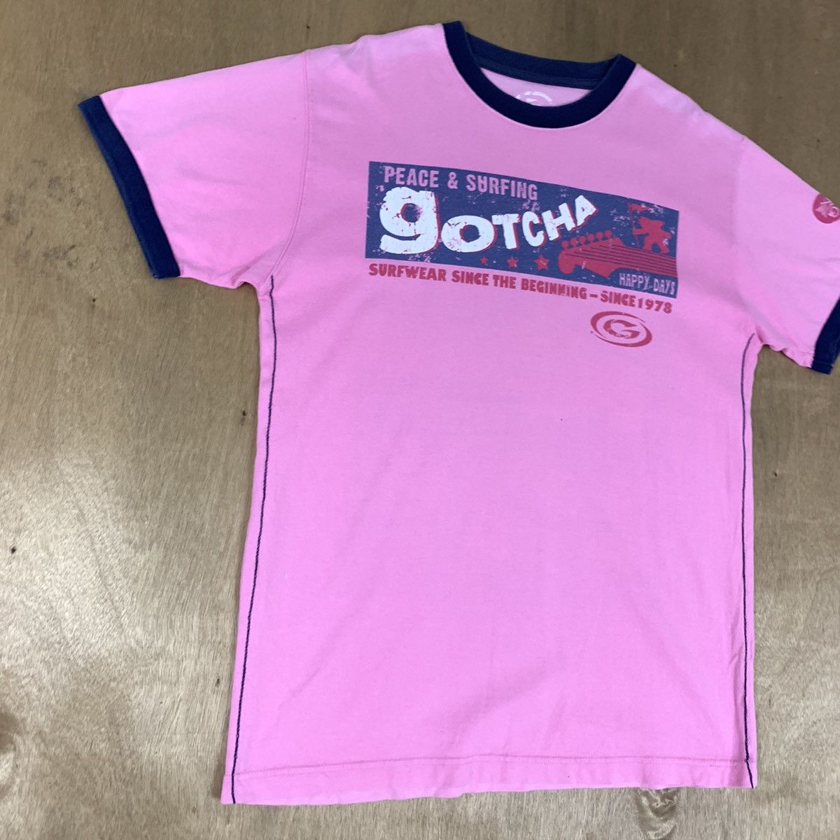 Gotcha Vintage 90s GOTCHA California Ringer Surfwear Summer Tshirt Size US L / EU 52-54 / 3 - 5 Thumbnail