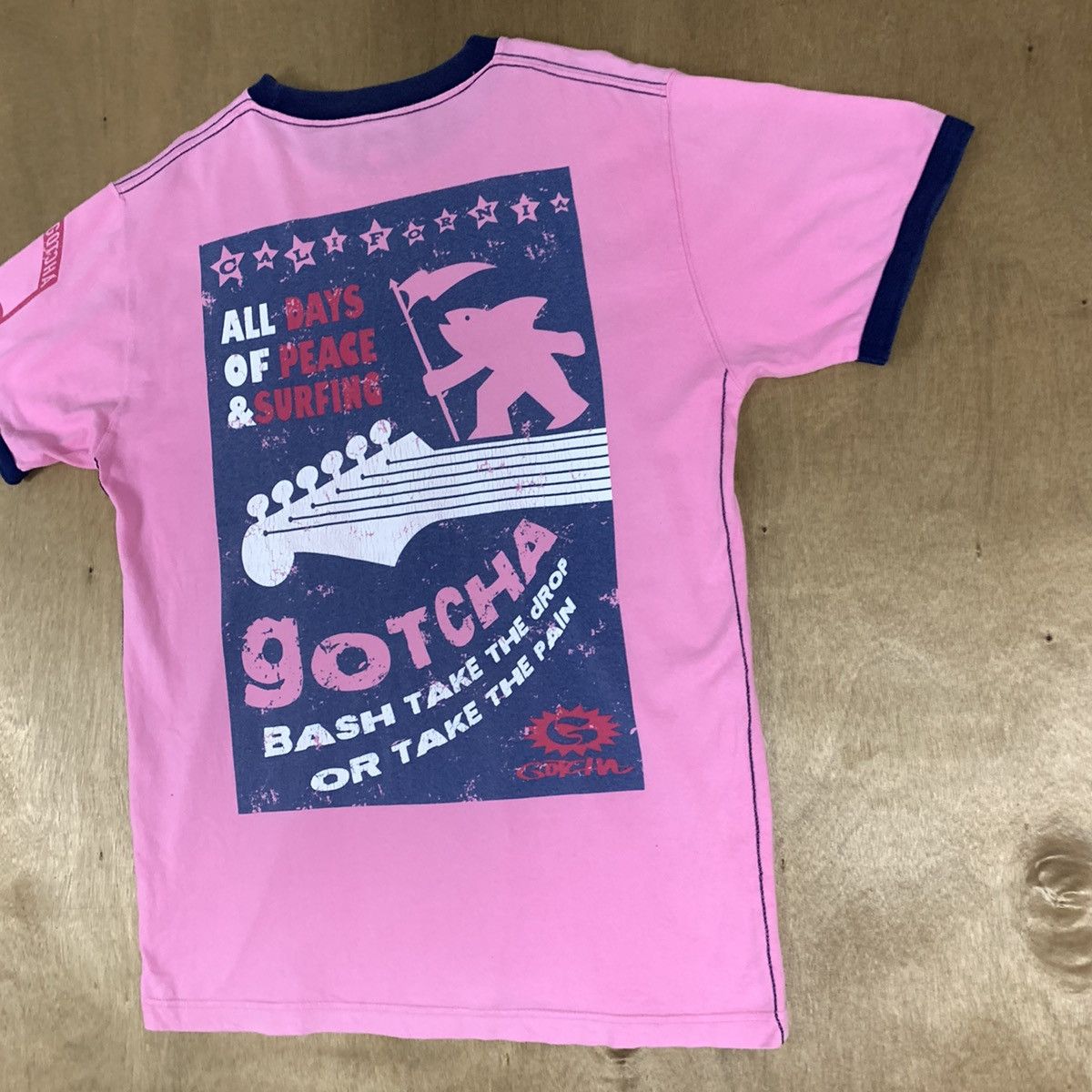 Gotcha Vintage 90s GOTCHA California Ringer Surfwear Summer Tshirt Size US L / EU 52-54 / 3 - 15 Thumbnail