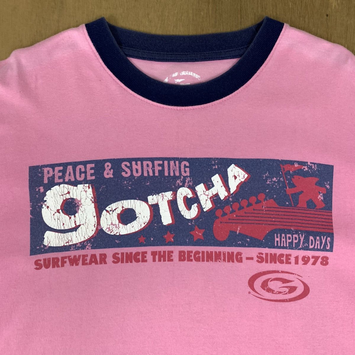 Gotcha Vintage 90s GOTCHA California Ringer Surfwear Summer Tshirt Size US L / EU 52-54 / 3 - 7 Thumbnail